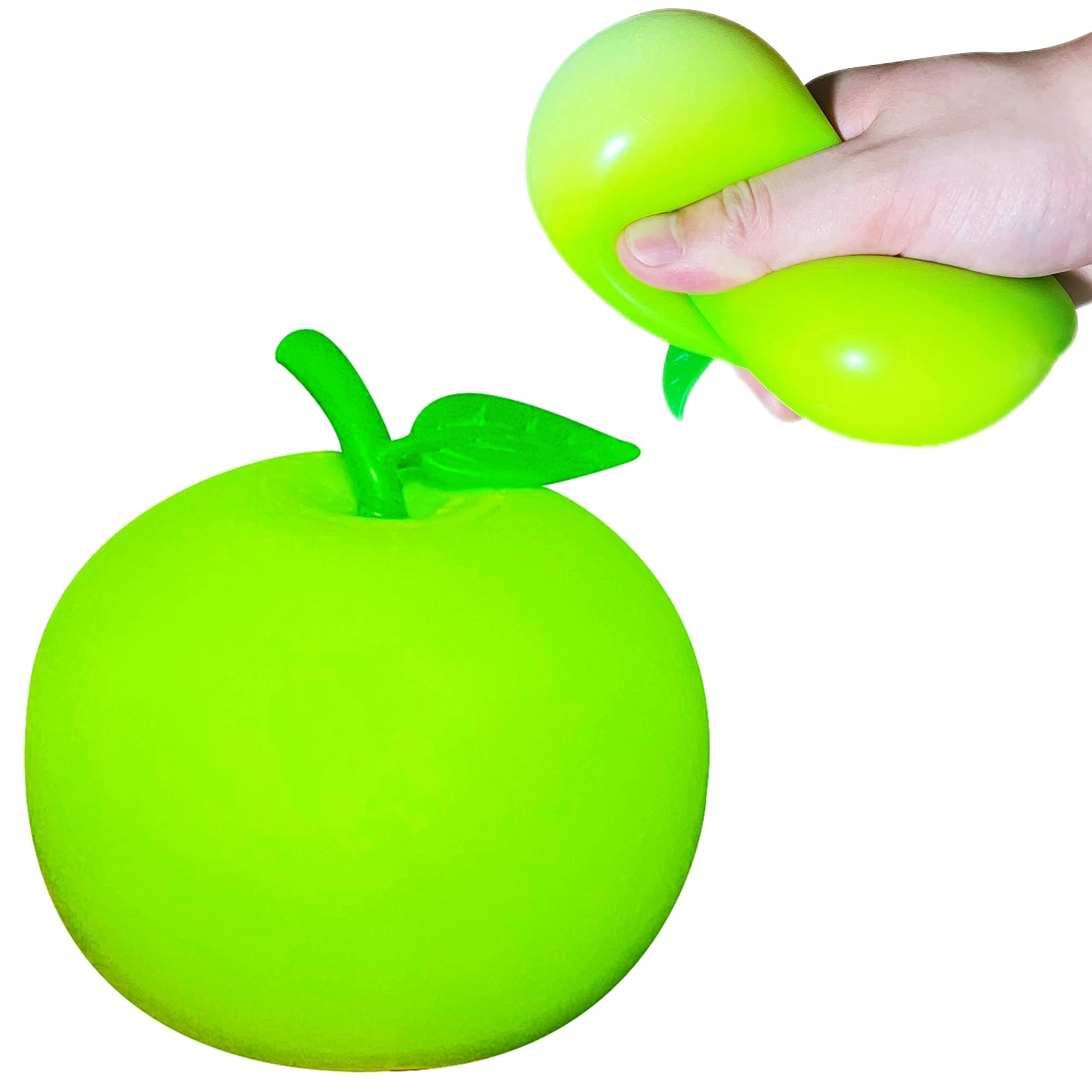Kawaite Squishy Stress Relief Squeeze Ball (Pack of 1) - Stretch and Pull, Dough Ball Fidget Toys for Adults and Kids, Soft Apple Squishy Toys, Squish Ball, Ideal for ADHD, Autism, Teens Anxiety