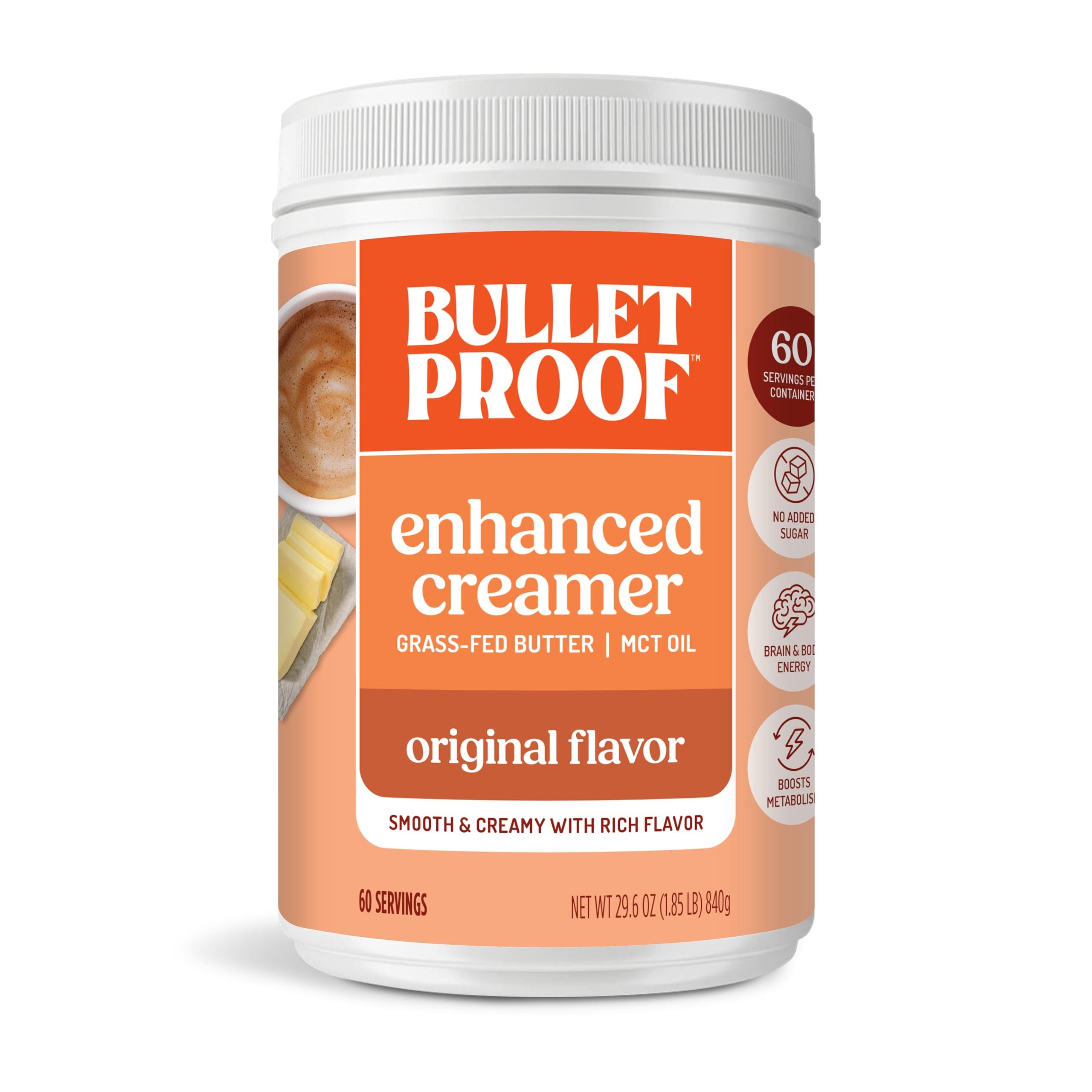 Original Creamer, Keto Coffee Creamer with MCT Oil and Grass-Fed Butter, Value Size, No Added Sugar, 29.6 Ounces