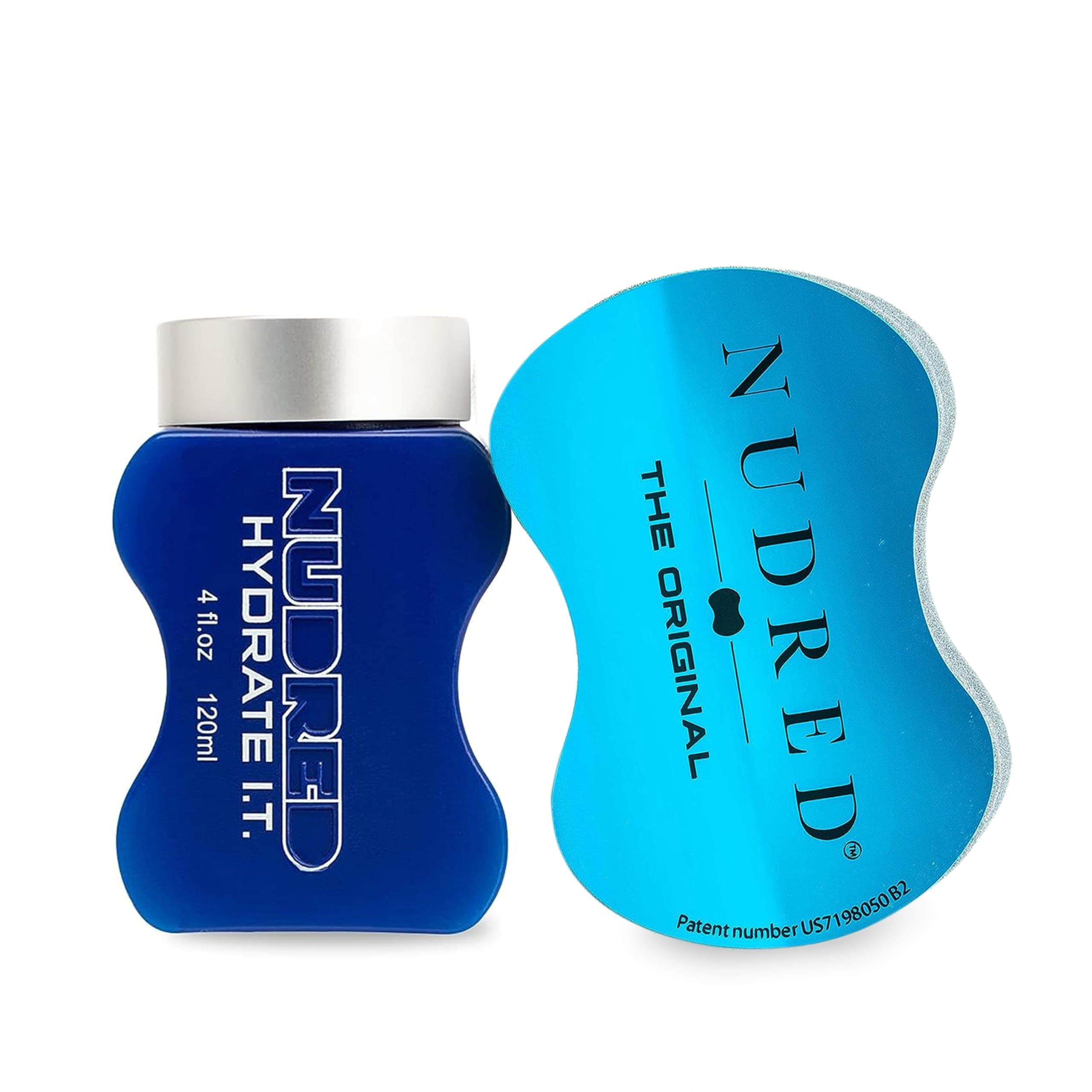 NuDred Hydrate I.T. Formula-Hair Sponge Brush + Hair Moisturizer For Men & Women, For Moisturized & Beautifully Sculpted Coils, Twists & Locs (Mini Blue Hair Sponge, Small Holes, 4oz Hair Moisturizer)