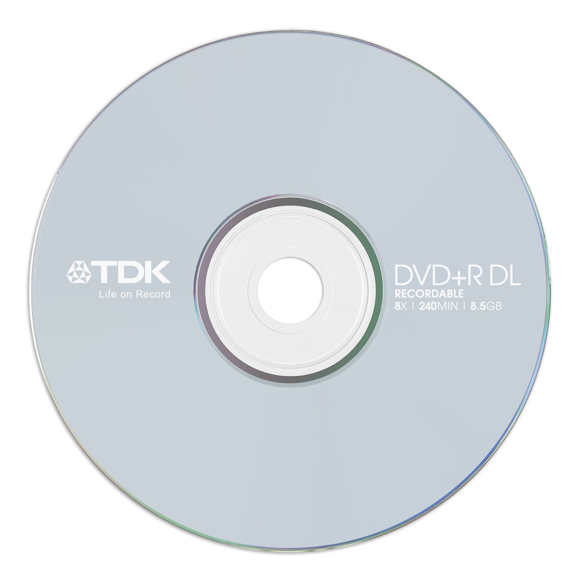 TDK DVD+R85DL8X10 DVD+R 8x Double Layer 10pk Jewel