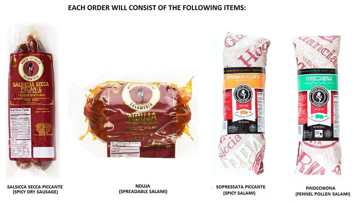 Nduja Spreadable Salami Spicy 6oz (Variety Pack)