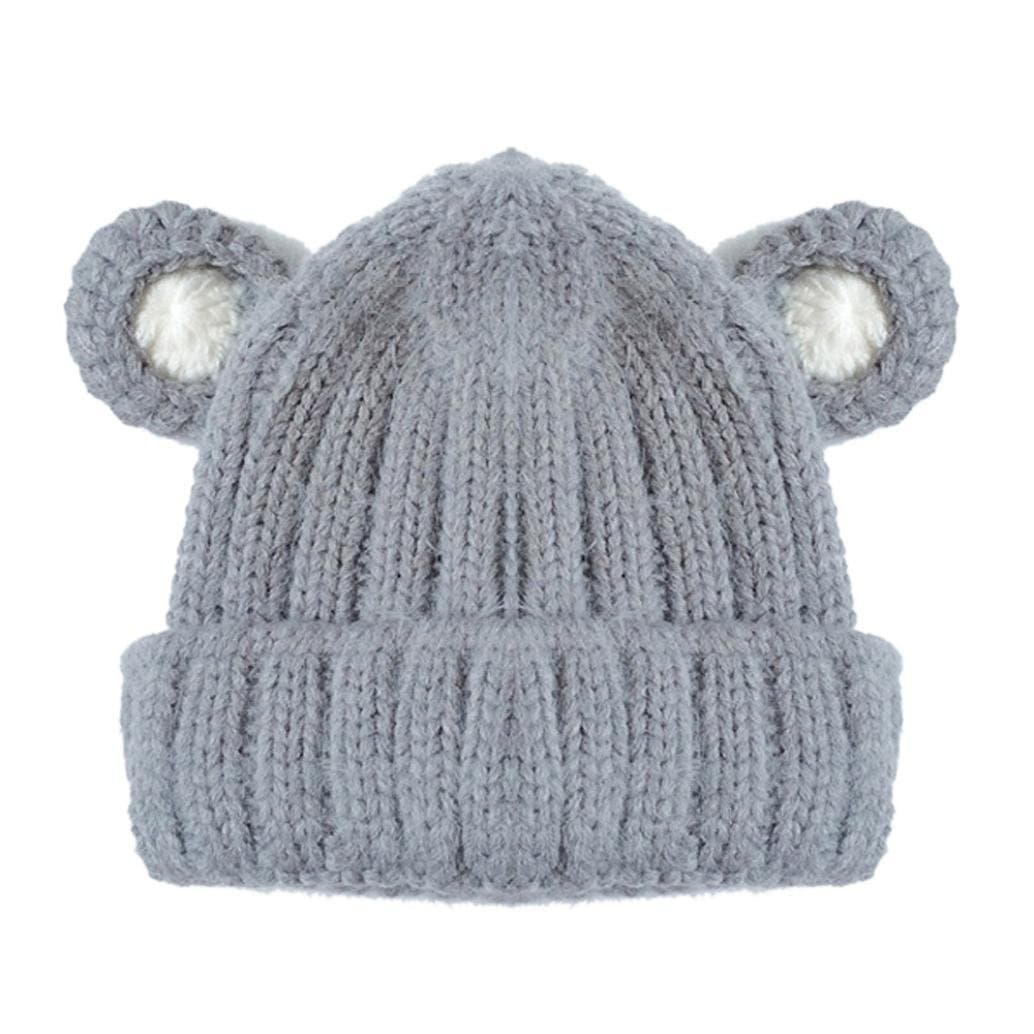 Baby Hat,Eenkula Cute Baby Toddler Ear Pattern Vertical Stripe Knitted Winter Warm Hat Cap