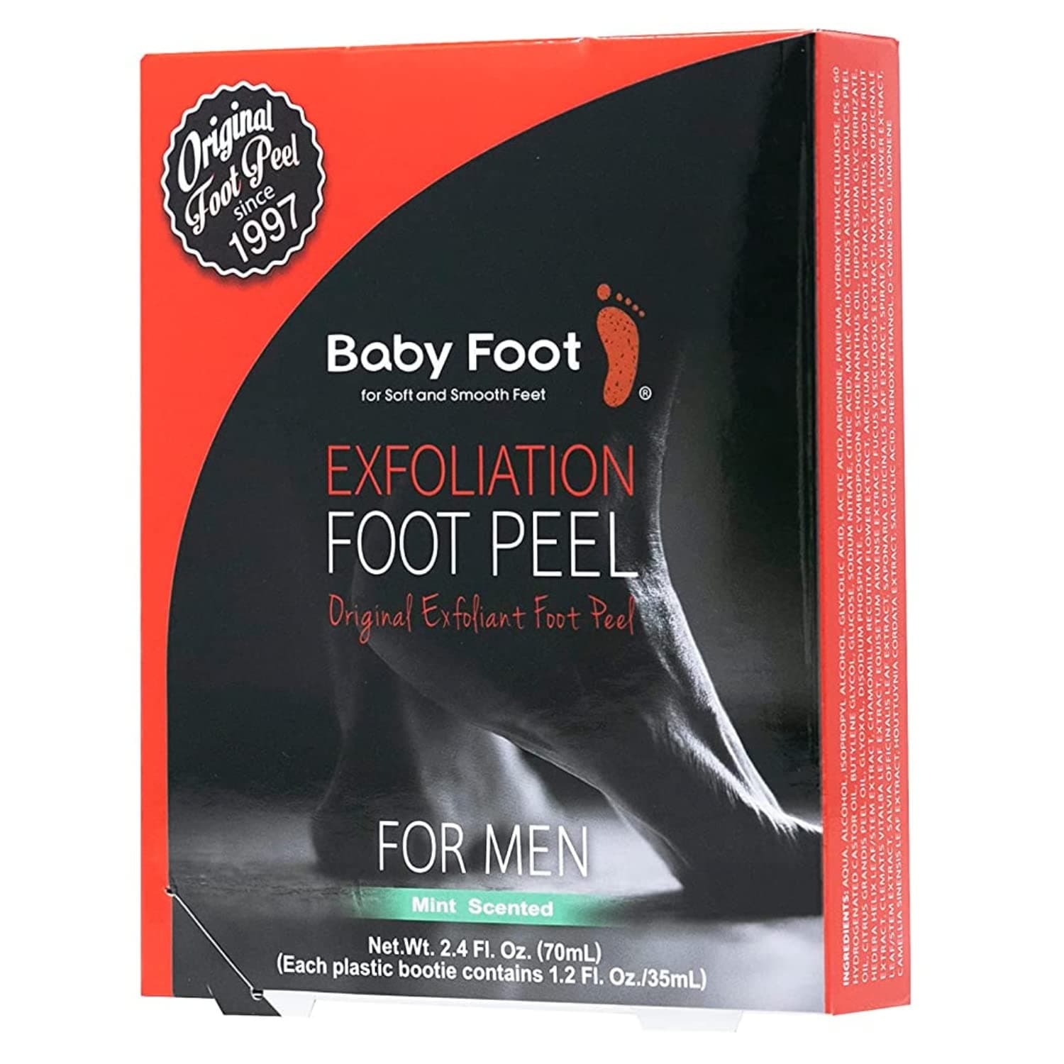 Exfoliant Foot Peel For Men - 2.4 Fl. Oz. Mint Scented Pair