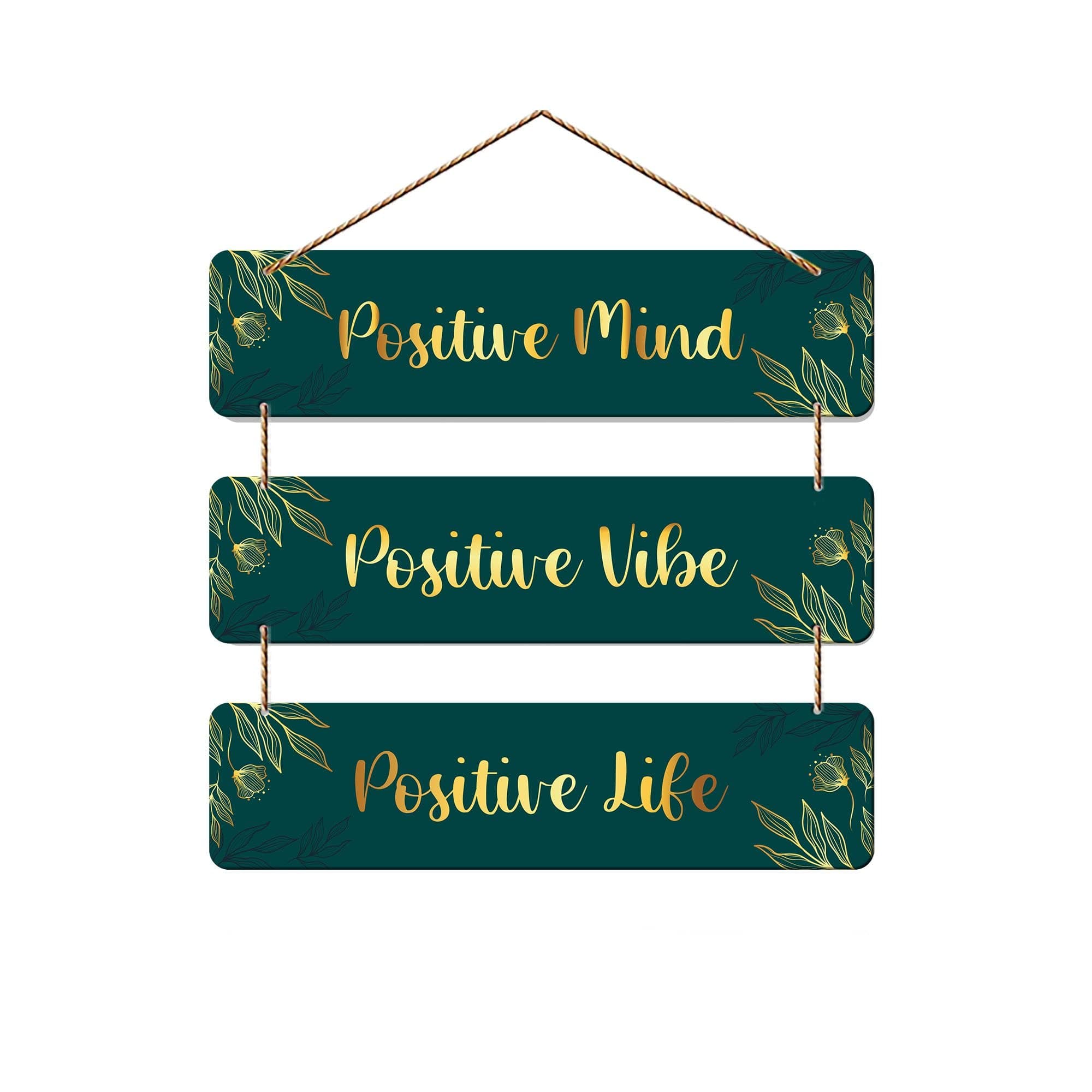 Artvibes Positive Quote Wooden Hanging for Home Décor