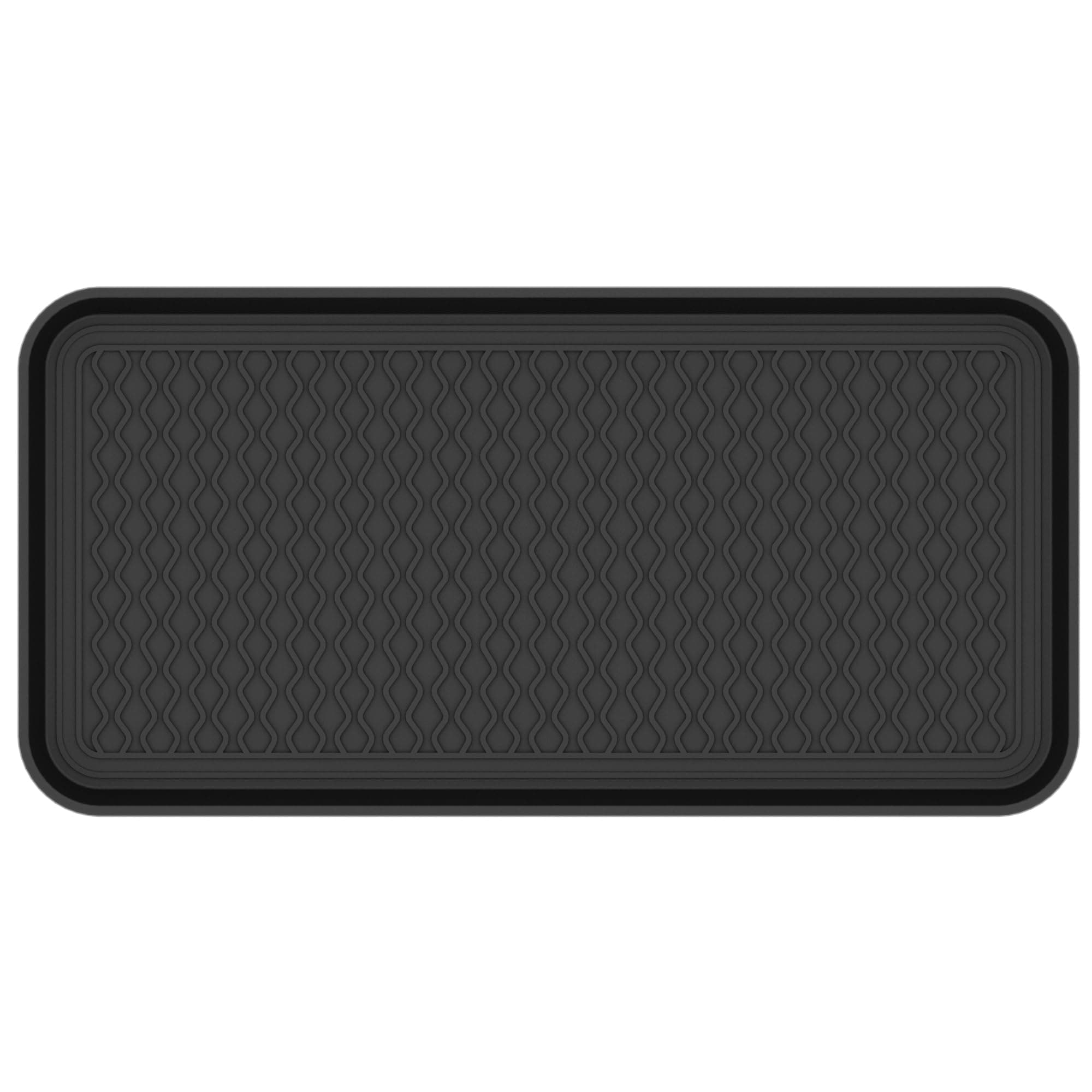 Ottomanson 15" x 30" Multi-Purpose Boot Tray – Waterproof Shoe & Pet Feeding Spill Tray, Litter Box & Pee Pad Holder, Painting & Planting Mat, 1.2" Raised Edge Floor Protection