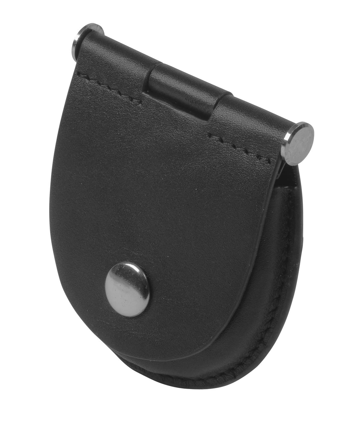 Pocket Watch Travel Case in Black Leather - Protect Your Pocket Watch - Also attaches to Belt