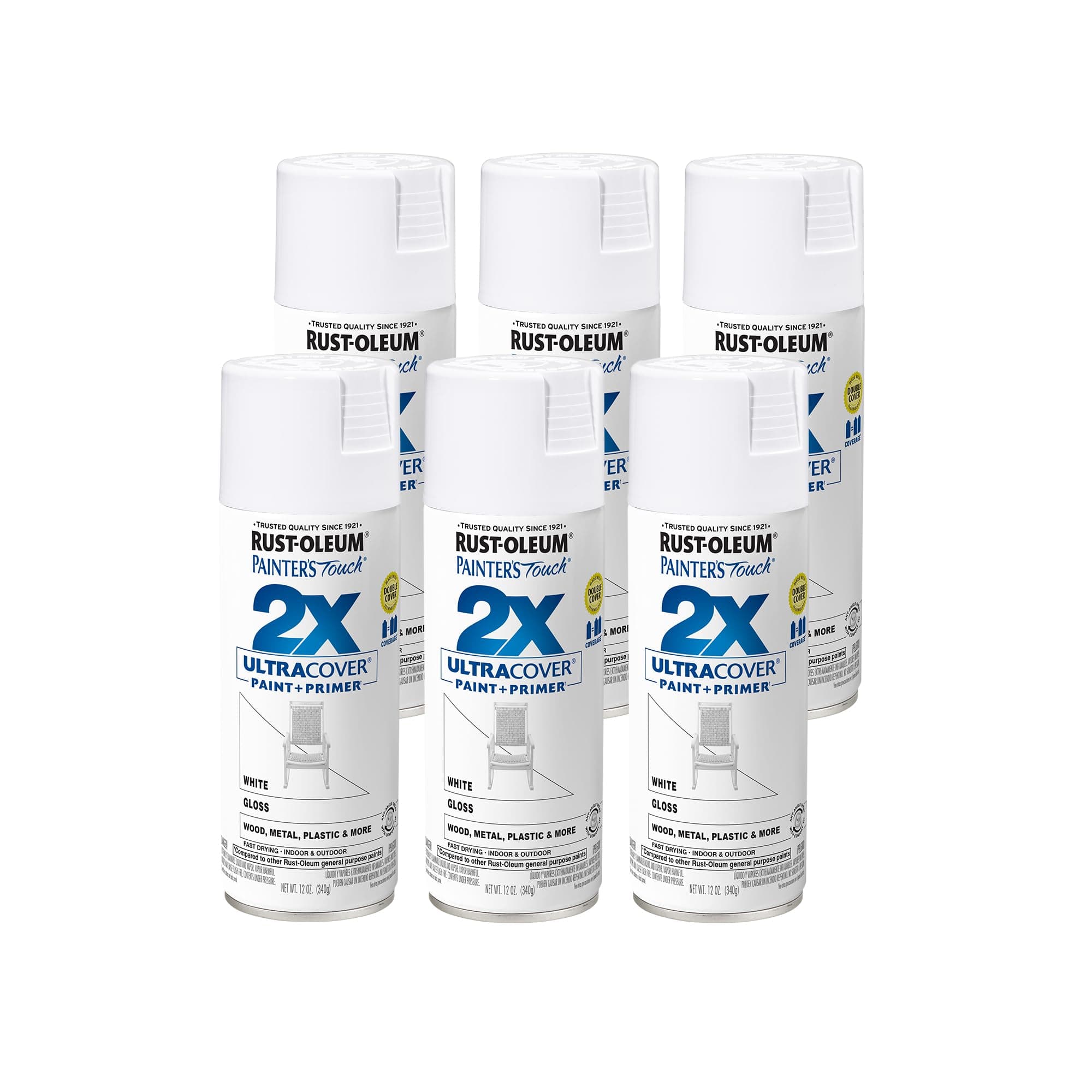 Rust-Oleum Painter Touch 2 x Spray Paint, Gloss, 12 oz, 6-case 12 oz 249090-6 PK 6