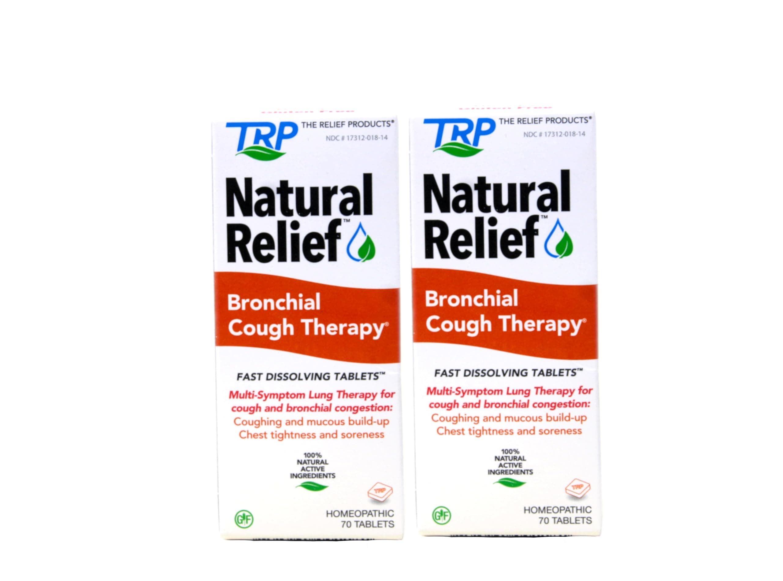 TRP Bronchial Cough Therapy - Homeopathic - Natural - 70 Tablets (Pack of 2)