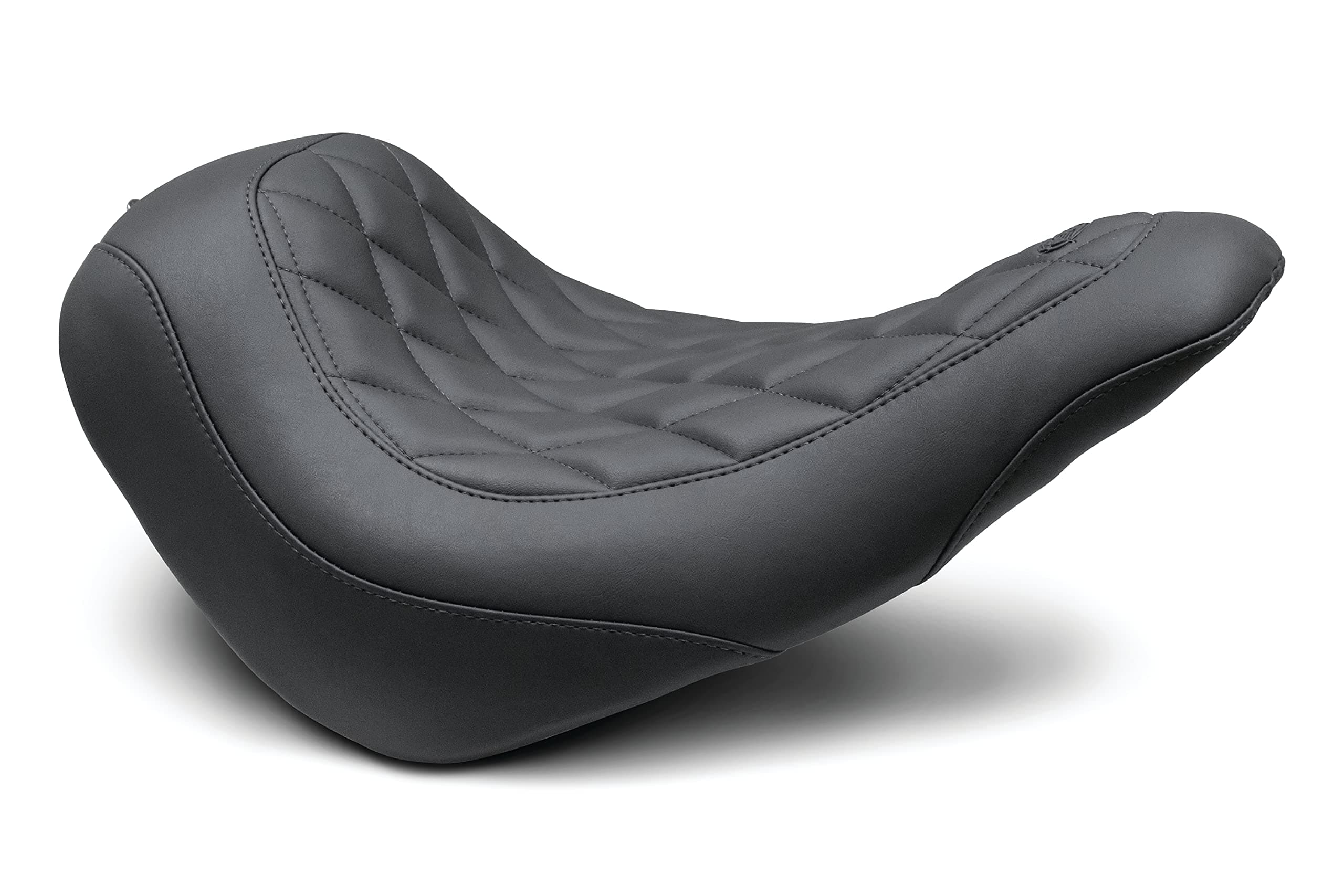 Mustang Motorcycle Seats 83044 Wide Tripper Solo Seat for Harley-Davidson Low Rider & Sport Glide 2018-'21, Diamond, Black