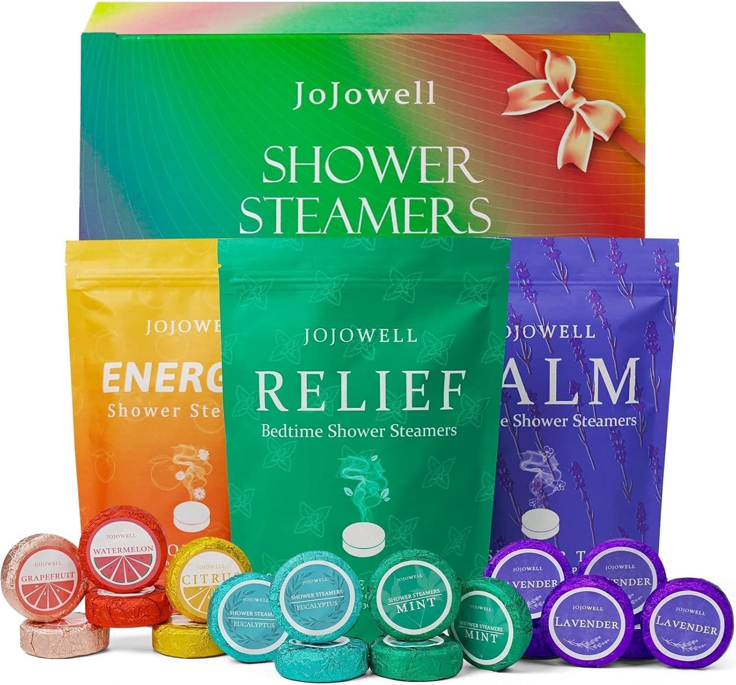 Shower Steamers Aromatherapy - 18 Pack Birthday Gifts for Women, Men, Self Care with Natural Essential Oils Relaxation Home SPA, Easter Basket Stuffers for Adults Teens, Mothers Day Gifts