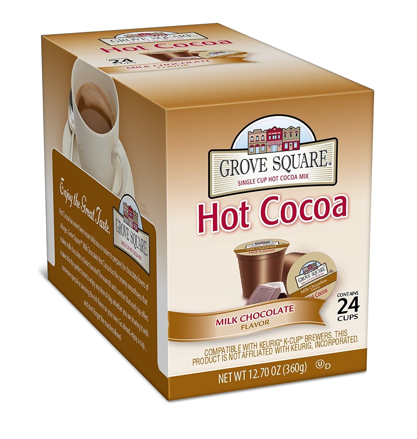 Hot Cocoa Pods, Milk Chocolate, Single Serve (Pack of 24) (Packaging May Vary)