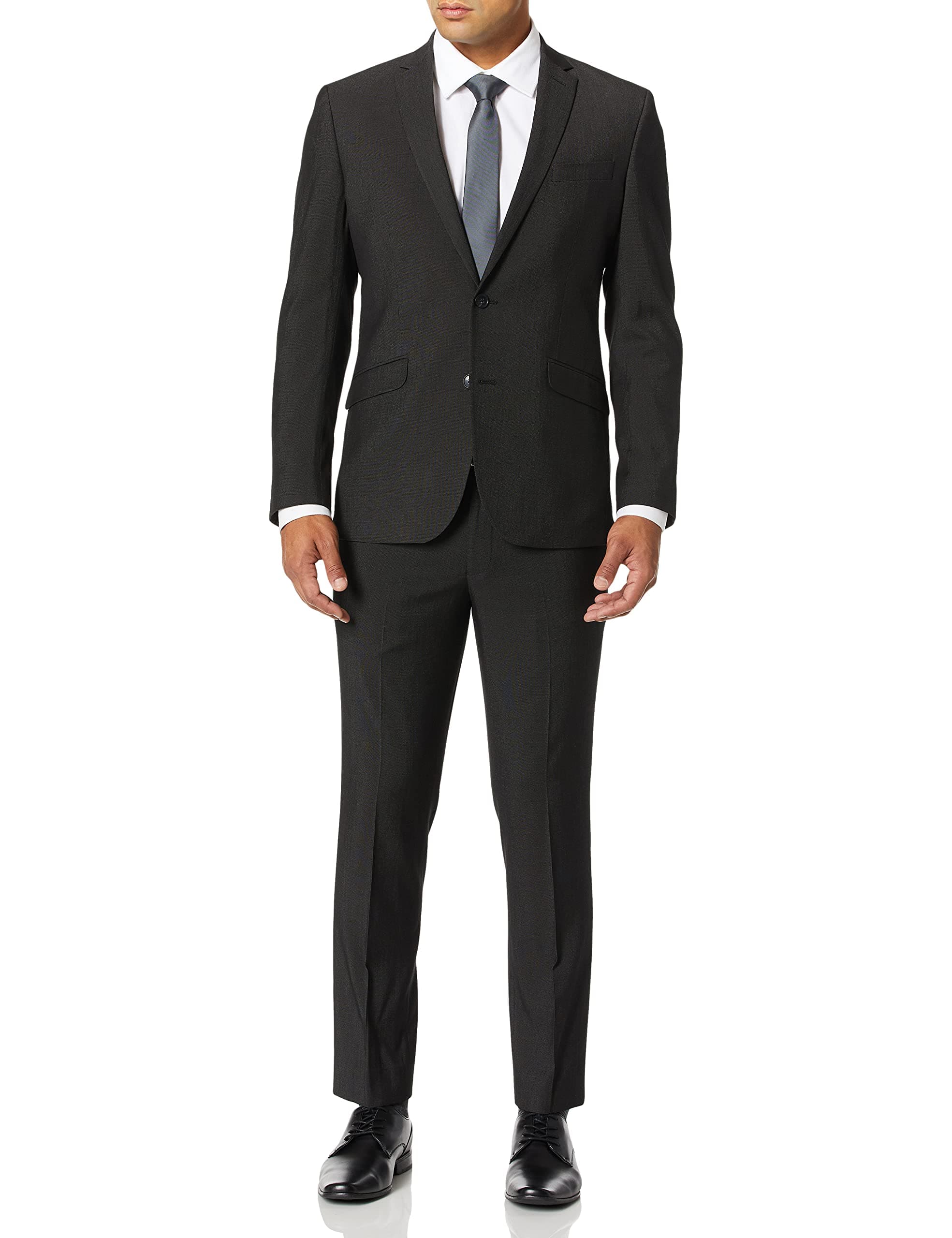 Unlisted by Kenneth Cole Men's 2 Button Slim Fit Suit with Hemmed Pant