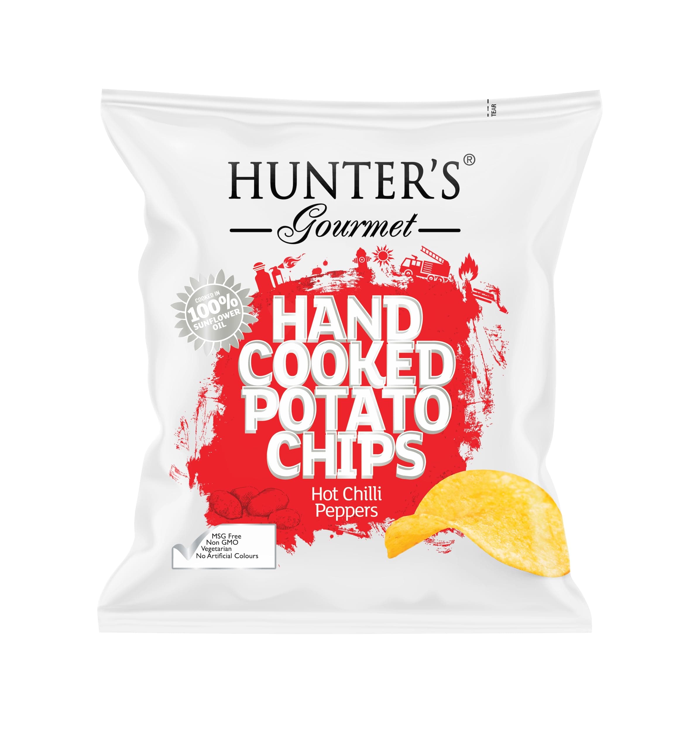 Hot Chilli Peppers Hand Cooked Potato Chips 40g