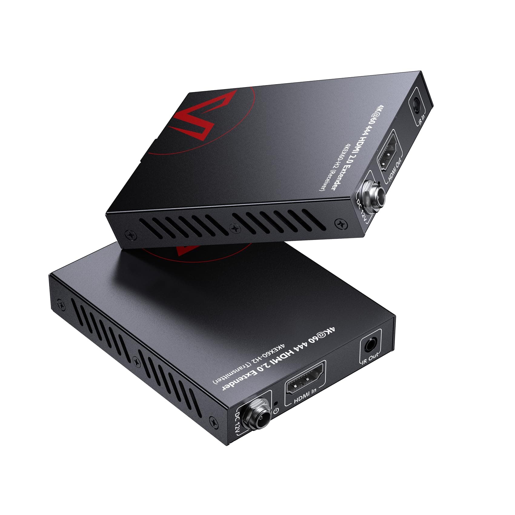 Professional UHD 4K60Hz (UPT) HDMI Extender Up to 164ft/50M, 4K@60/30Hz 1080P@60Hz HDR10 and 3D over Cat6/6a/7, EDID Management + CEC, HDCP 2.2, 2-Way PoE + IR + RS232