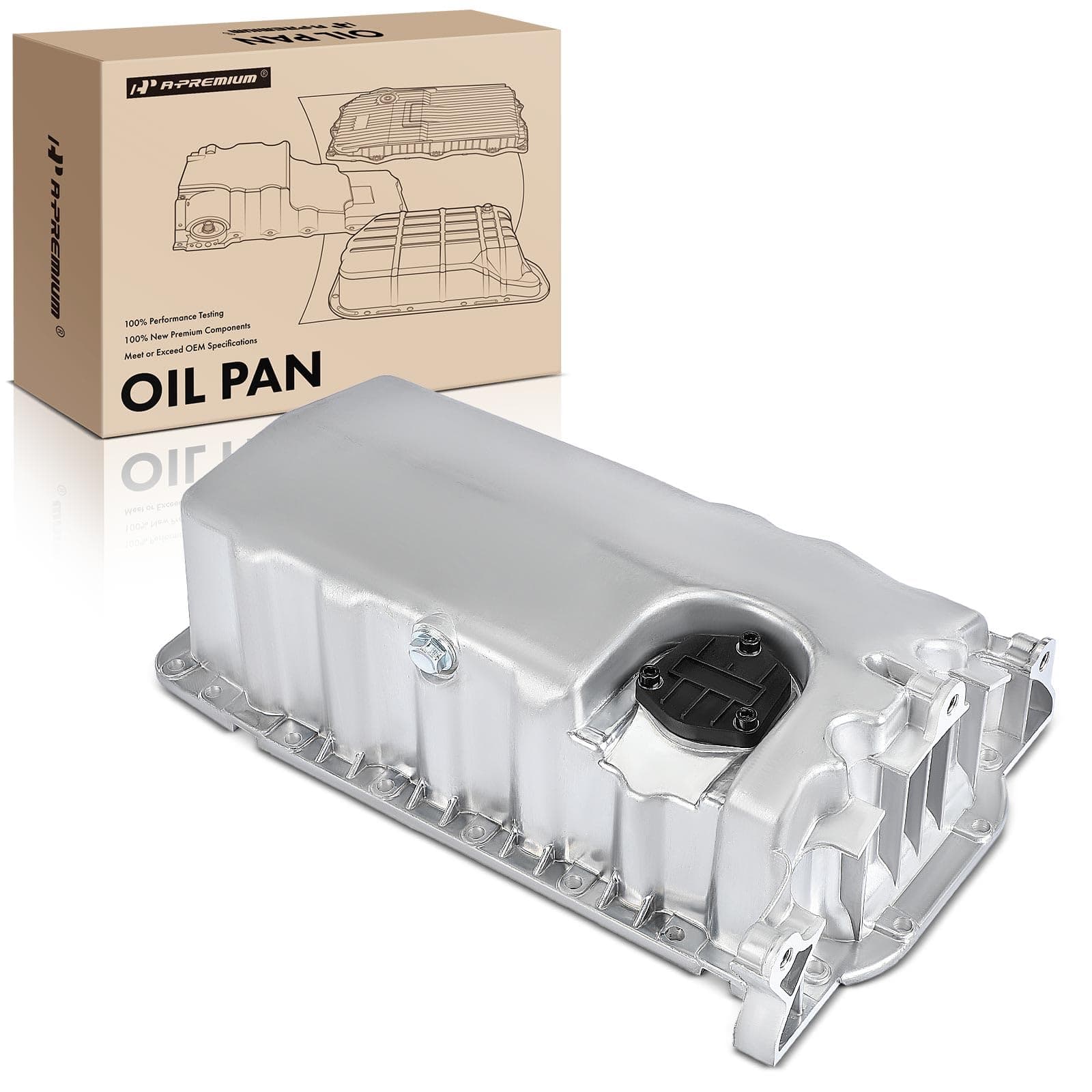 A-Premium Engine Oil Pan Compatible with Volkswagen Jetta 1999-2005 Beetle 1998-2006 Golf 1999-2006 Seat Cordoba 1999-2002 Ibiza