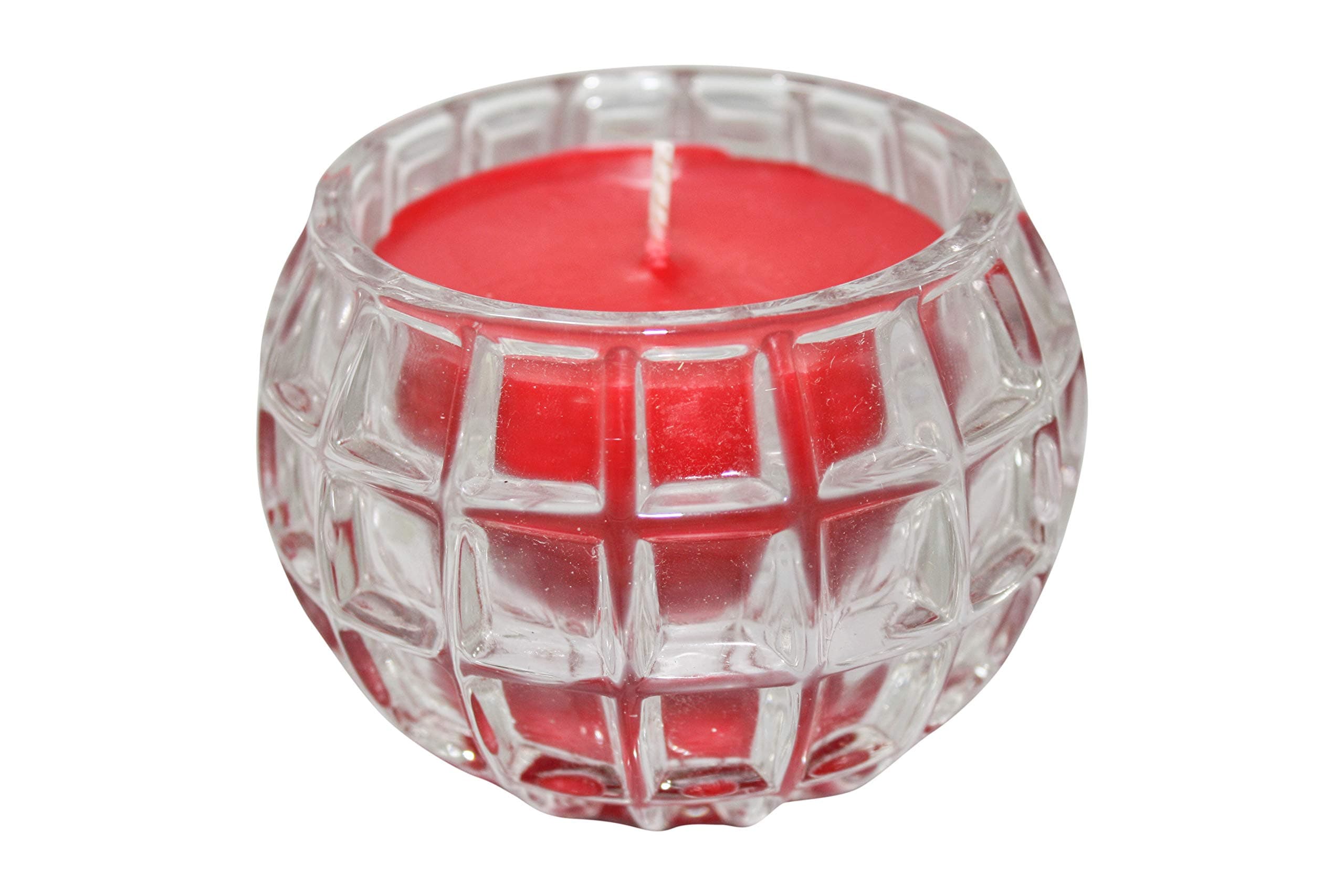 Enlightened Ambience Dickens Christmas Scented Soy Blend Candle Red 7.5 oz in Decorative Glass