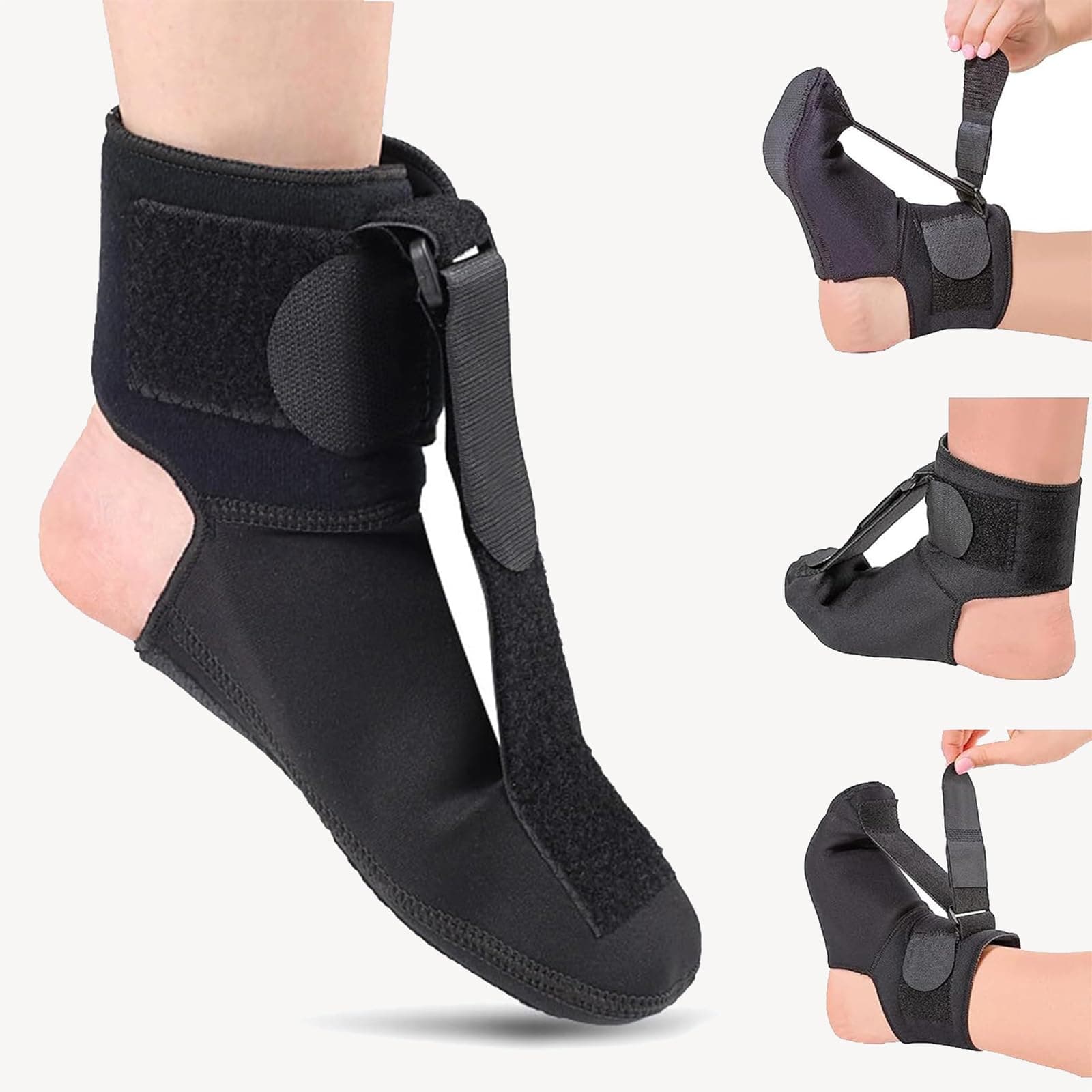 Plantar Fasciitis Socks, Plantar Fasciitis Night Splint Socks, Adjustable Orthopedic Foot Drop Brace, Plantar Fasciitis Relief Night Splint, Achilles Tendonitis and Heel Pain Relief (Medium)
