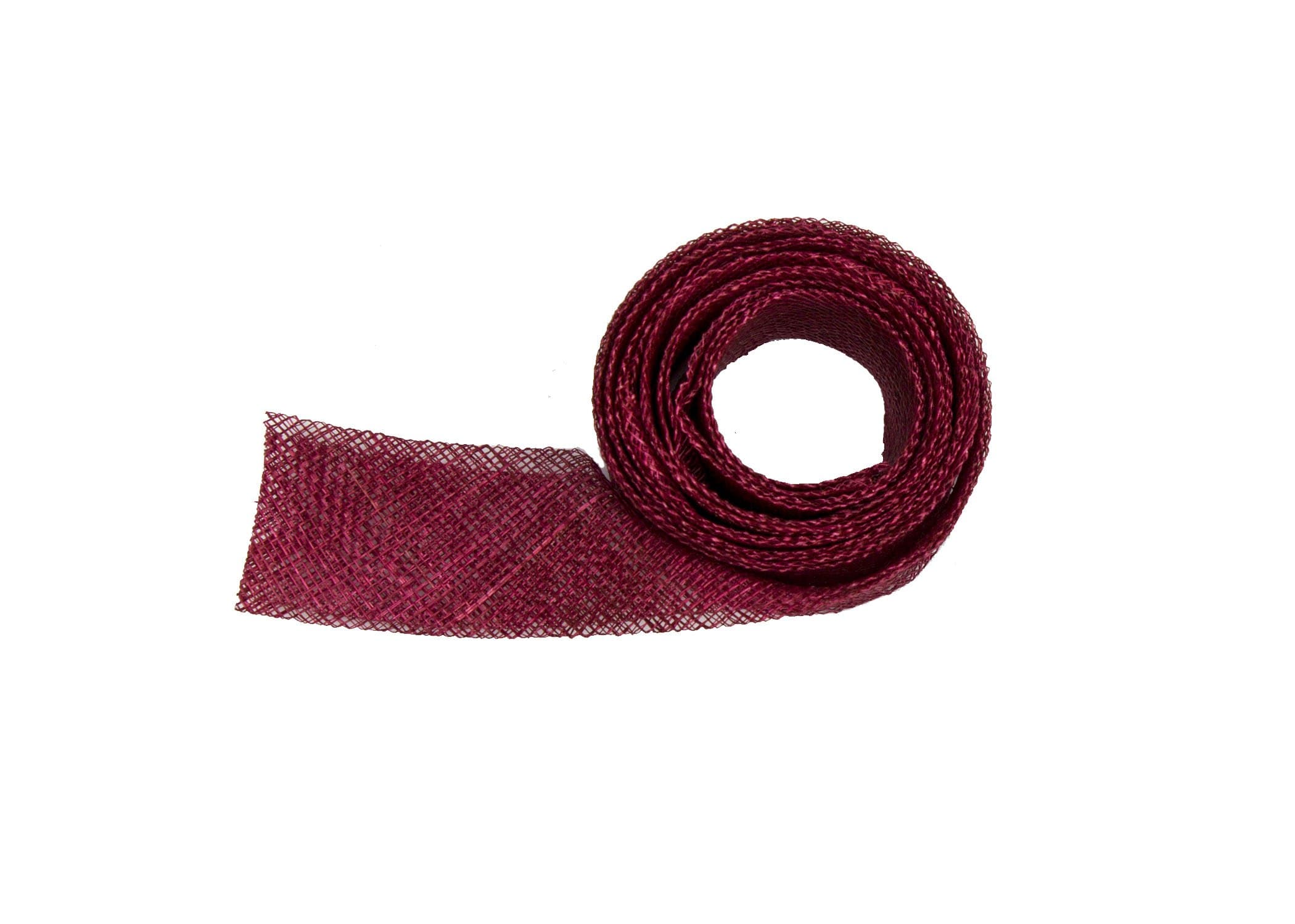 Sinamay Bias Binding Tape for Millinery 3 cm Wide - Maroon - 1 Meter