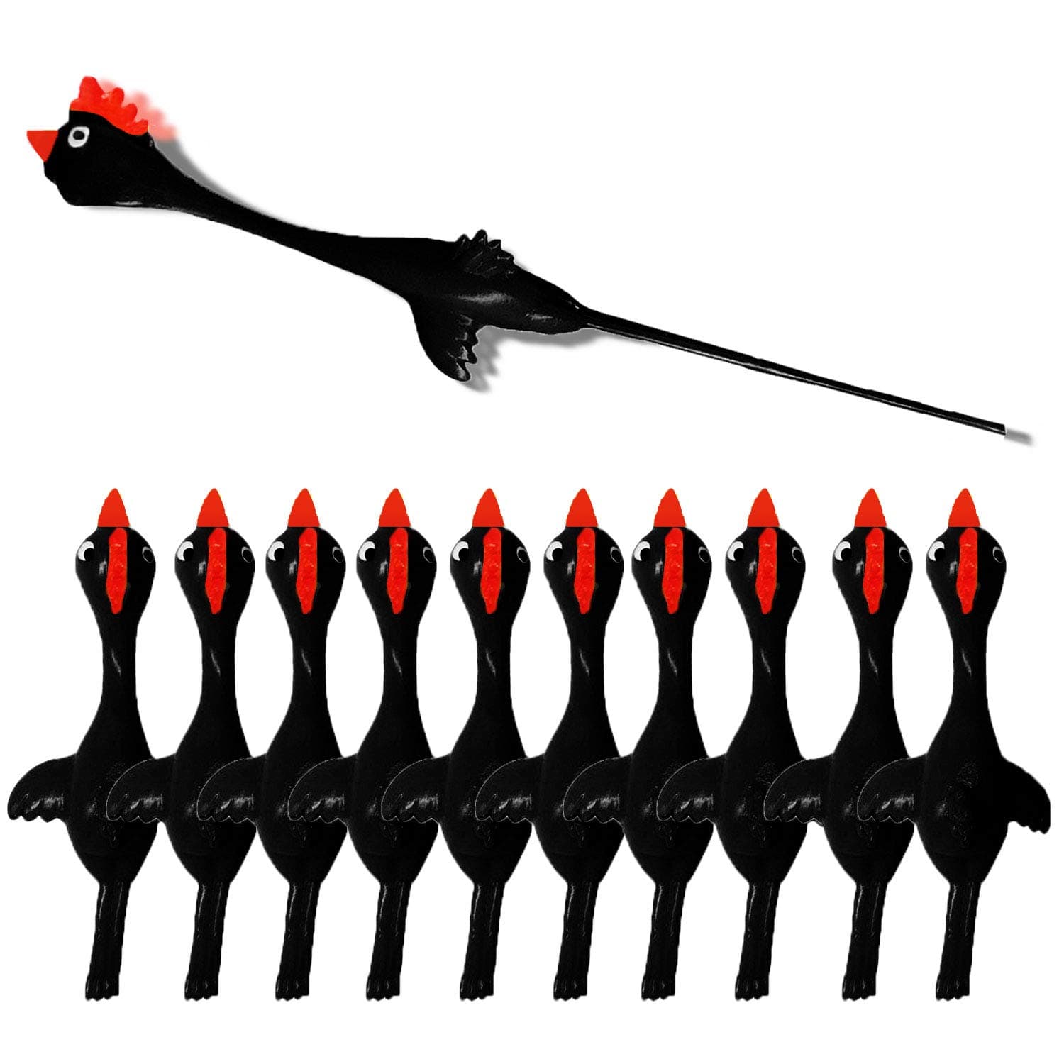 Slingshot Chicken Rubber Chicken Flick Chicken Flying Chicken Flingers Stress Gag Toys, Rubber Chicken Slingshot Funny Christmas Stuffers Easter Chicks Novelty Gifts for Kids