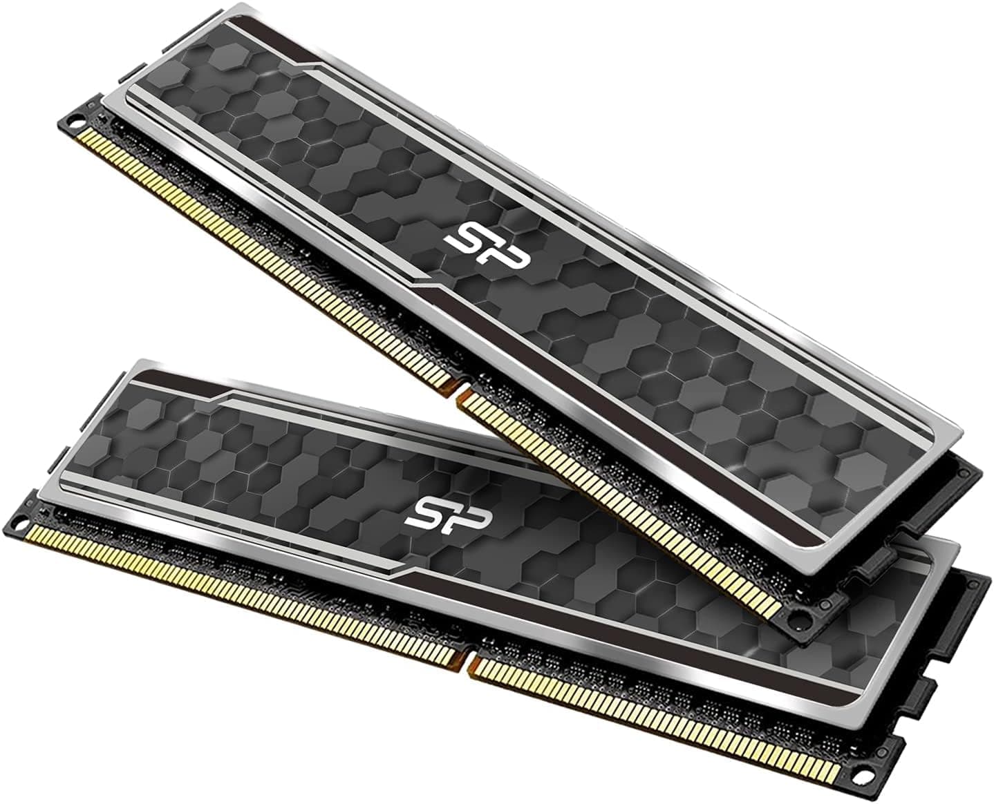 Silicon Power Value Gaming DDR4 RAM 32GB (2x16GB) 3200MHz (PC4 25600) 288-pin CL16 1.35V UDIMM Desktop Memory Module with Heatsink Grey SU032GXLZU320BDAJ7