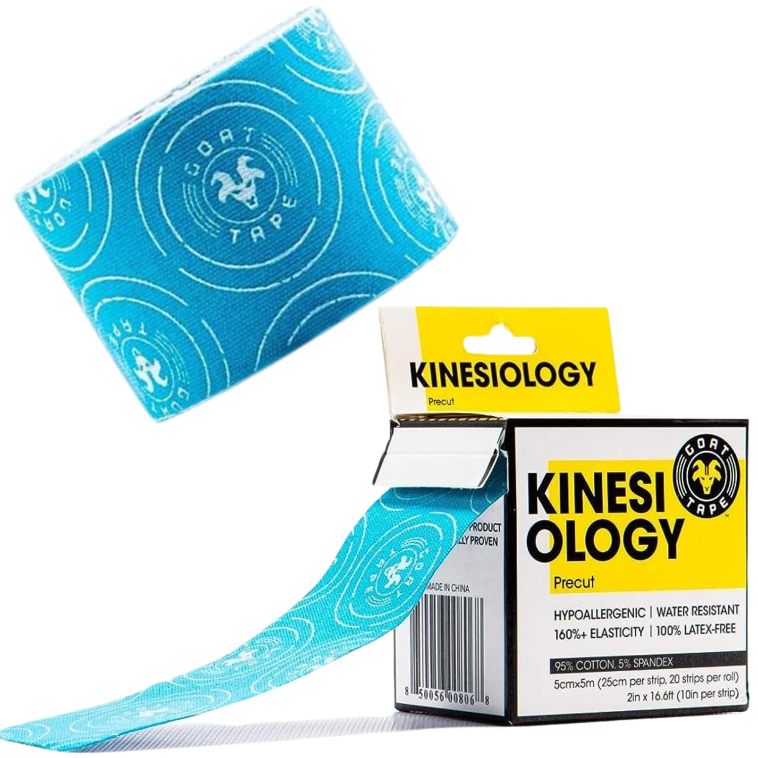 Goat Tape Kinesiology Tape, Pre-Cut Strips