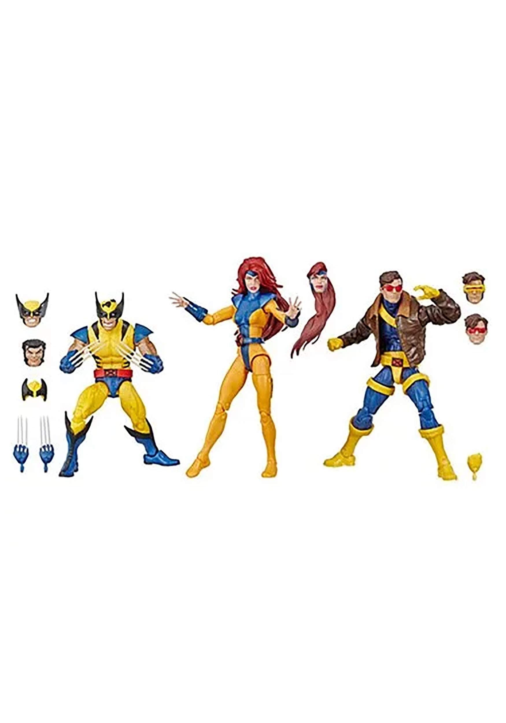 Hasbro Marvel Legends Series 6 Inch Collectible Action Figures 3 Pack X-Men Toys, Wolverine, Jean Grey, Marvel’s Cyclops, Premium Design