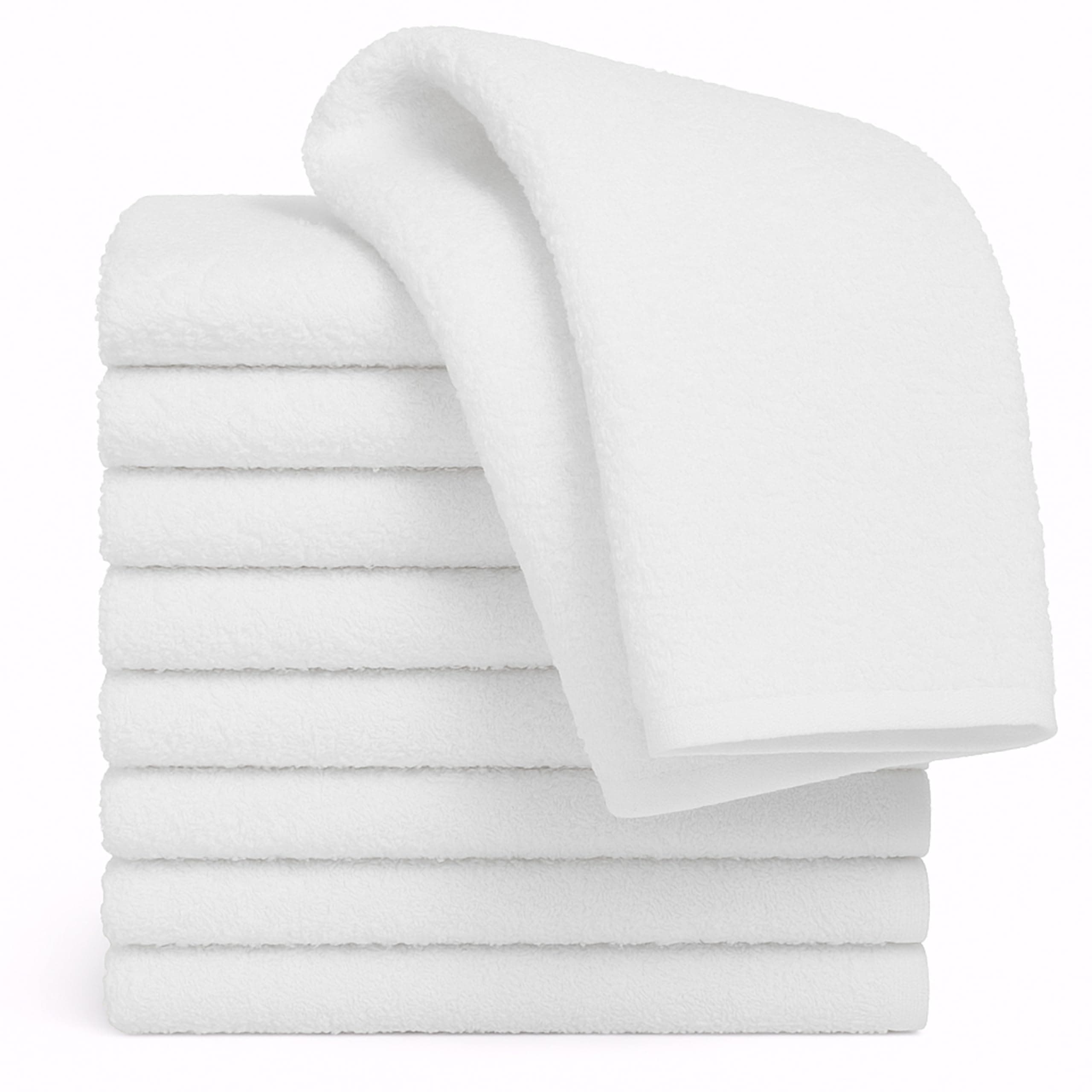 Dudu N Girlie Soft Terry Towelling Nappies 100% Ring Spun Cotton – 6 Pack 60x60cm Reusable Washable Cloths, Absorbent Wipes & Flannels, Supreme Quality Essentials for Newborn Care (White)