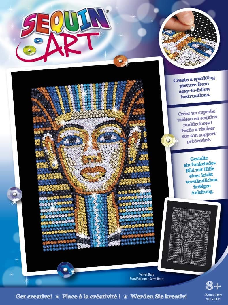 Sequin Art 1954 Tutankhamun Craft Kit From The Blue Range 28 x 37 cm
