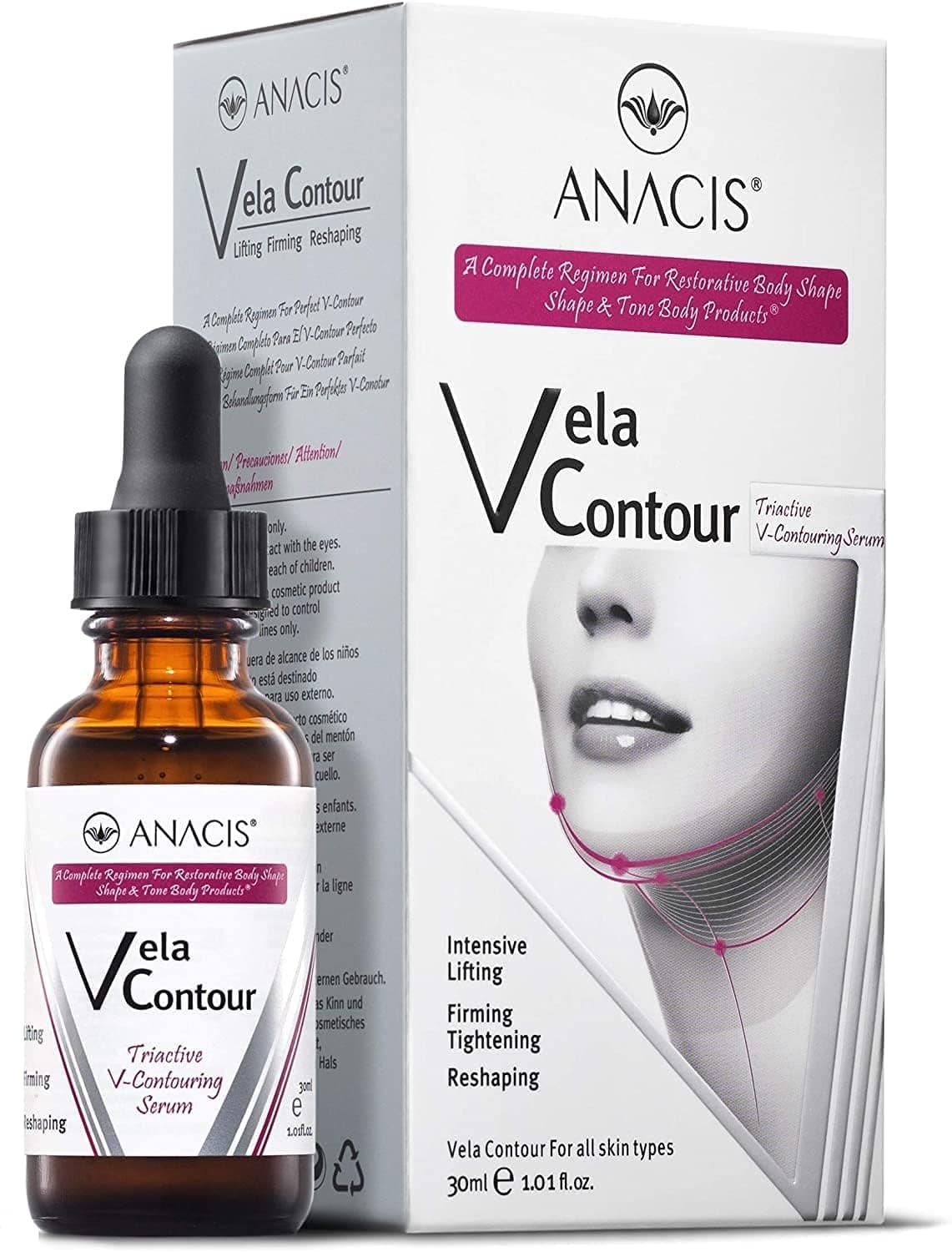 Advanced Neck Serum – V line Jawline - Fine Lines - Neck Wrinkles - Sagging Skin - Serum for Women and Men. Anacis 30ml