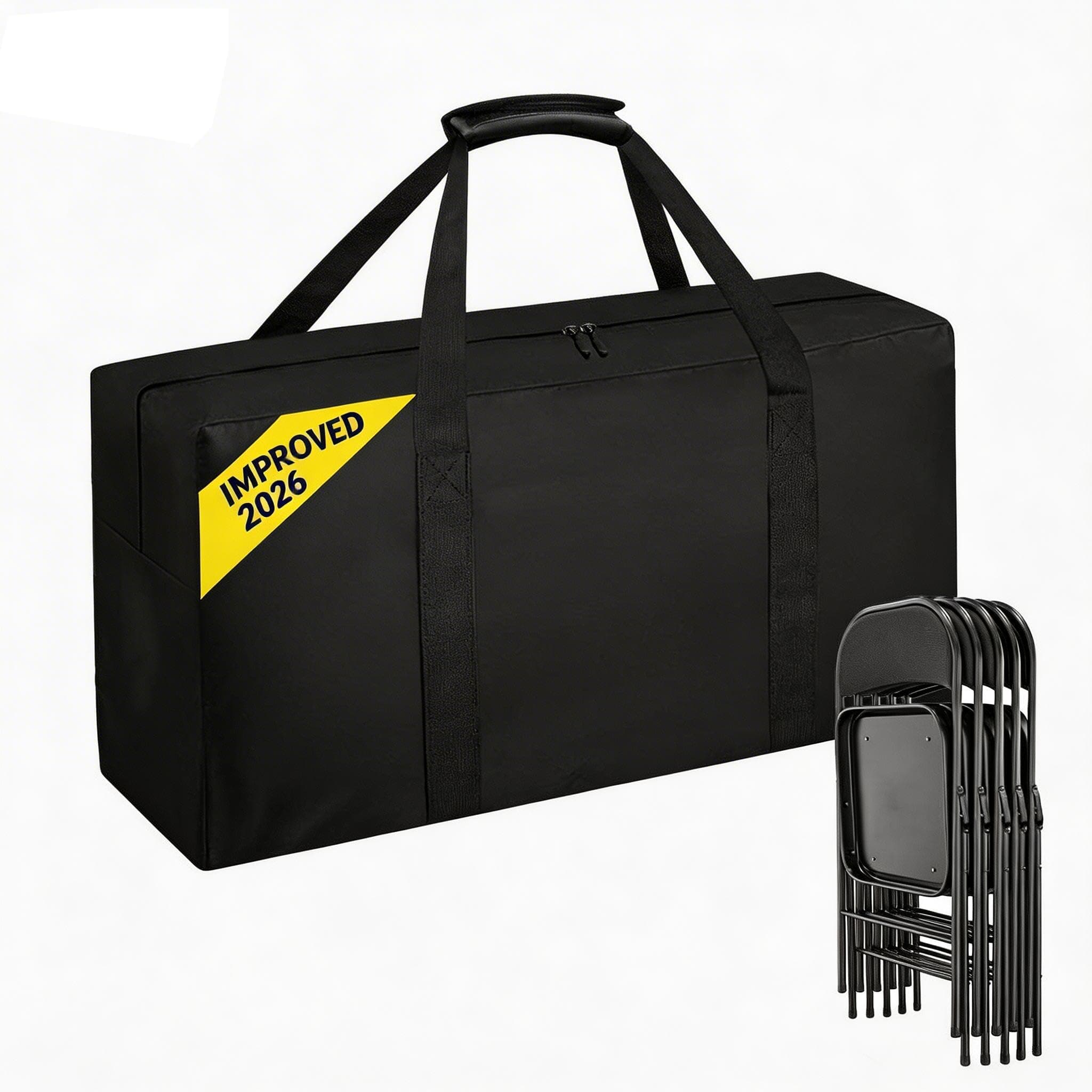 Heavy Duty Folding Chair Storage Bag,Large Waterproof Carry Bag for Metal,Wooden and Plastic Chairs,with Sturdy Handle (39"L x 12" W x 20" H)