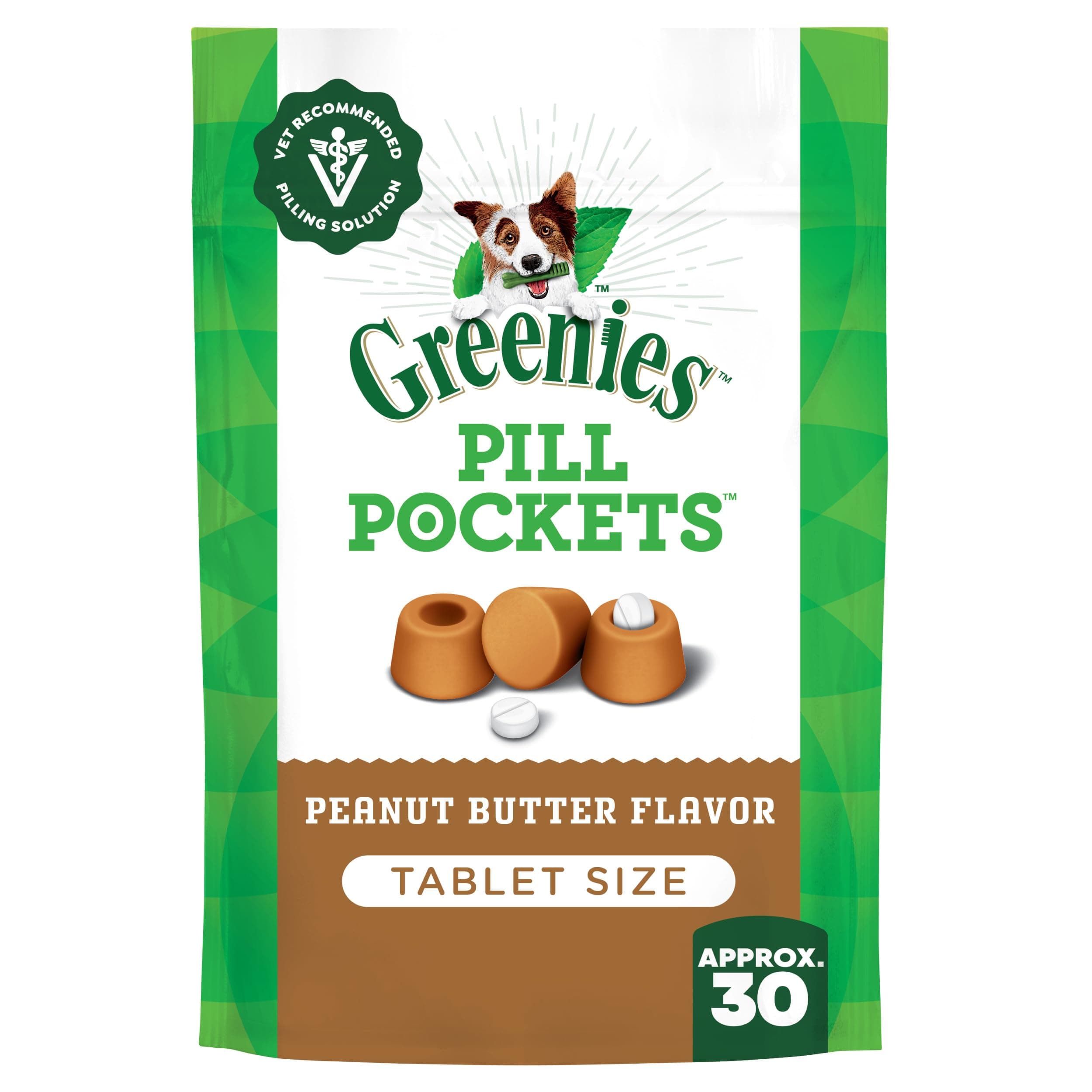 Greenies Pill Pockets Tablets 3.2-Ounce Peanut Butter AD