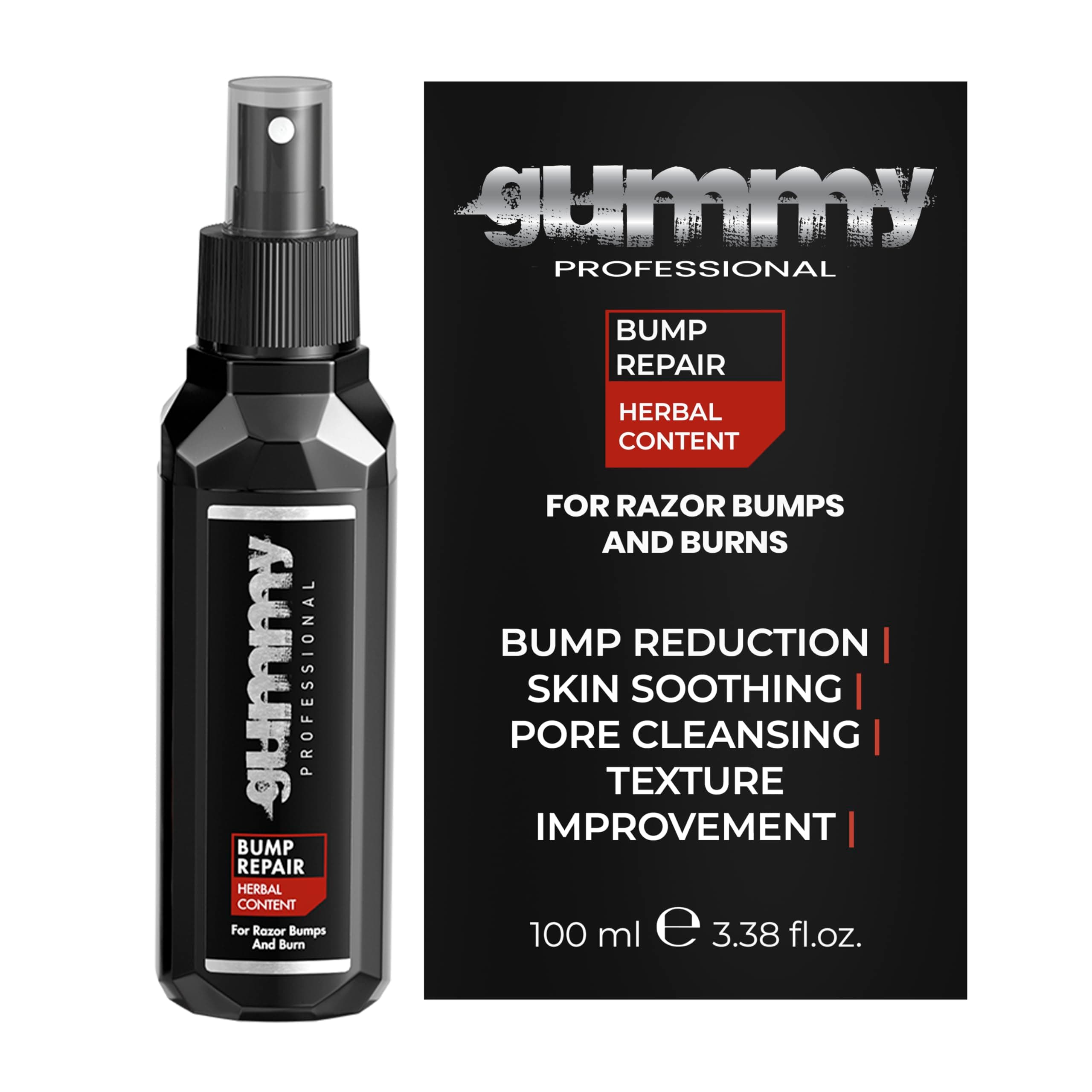 Gummy Professional Bump Repair & Ingrown Hair Spray for Men and Women – Lightweight Post Shave Grooming Spray for Smooth Skin After Shaving and Waxing on Face and Body – Travel Size 100ml