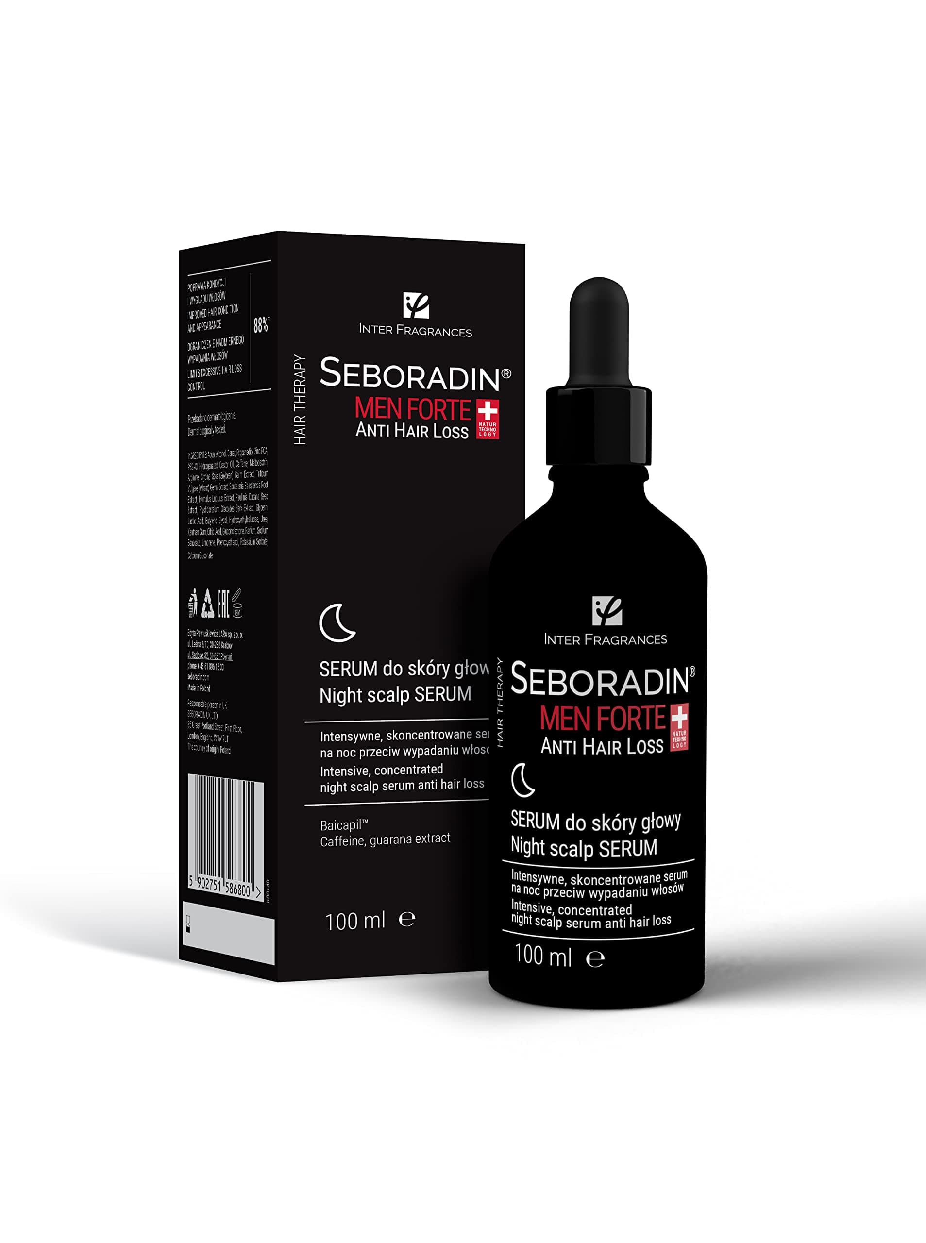 Men Forte Night Scalp Serum For Men Against Hair Loss Anti Hair Loss Serum For Night With Caffeine Guarana Vitamins Hair Loss And Thinning Treatment For Men Hair And Scalp Treatments 100 ml
