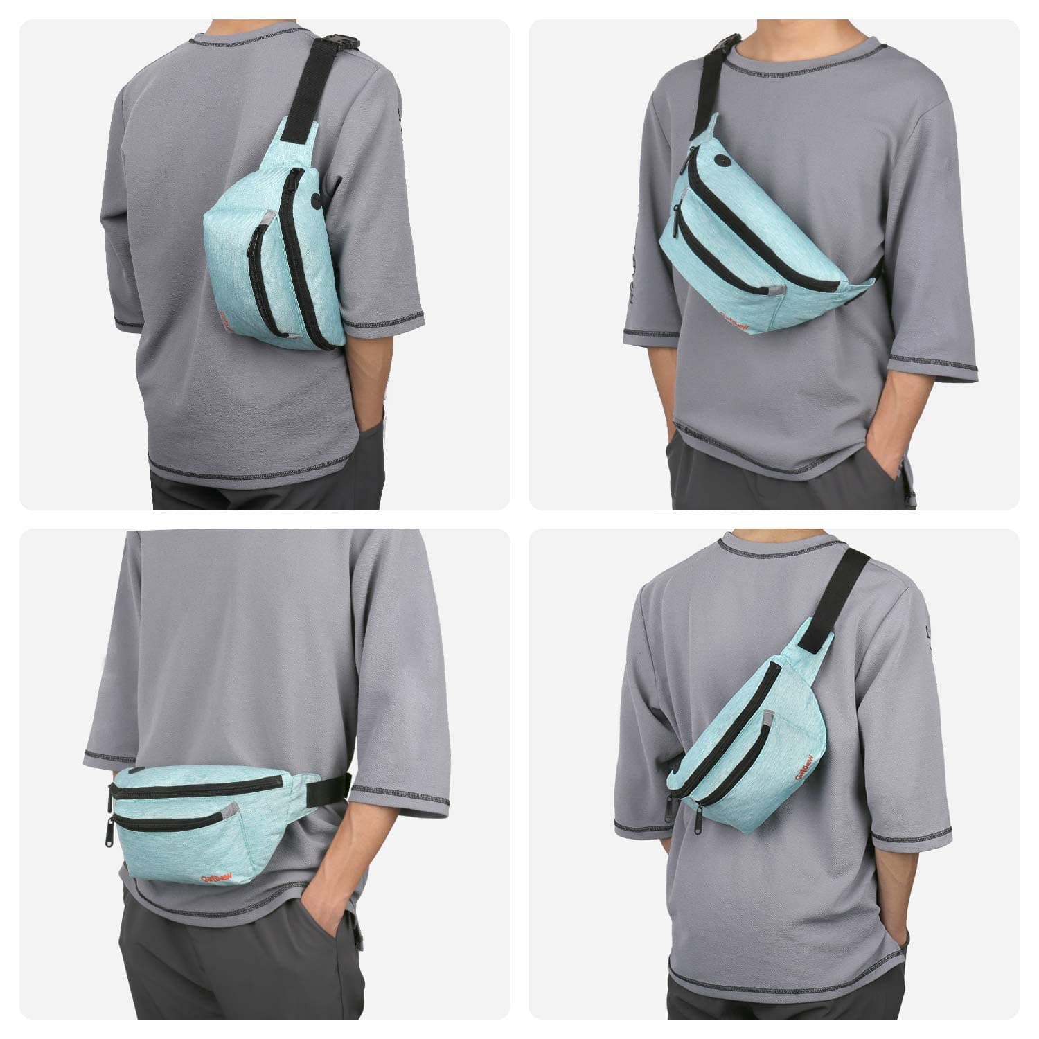 Fanny Pack for Men Women - Waist Bag Pack - Lightweight Belt Bag for Travel Sports Hiking