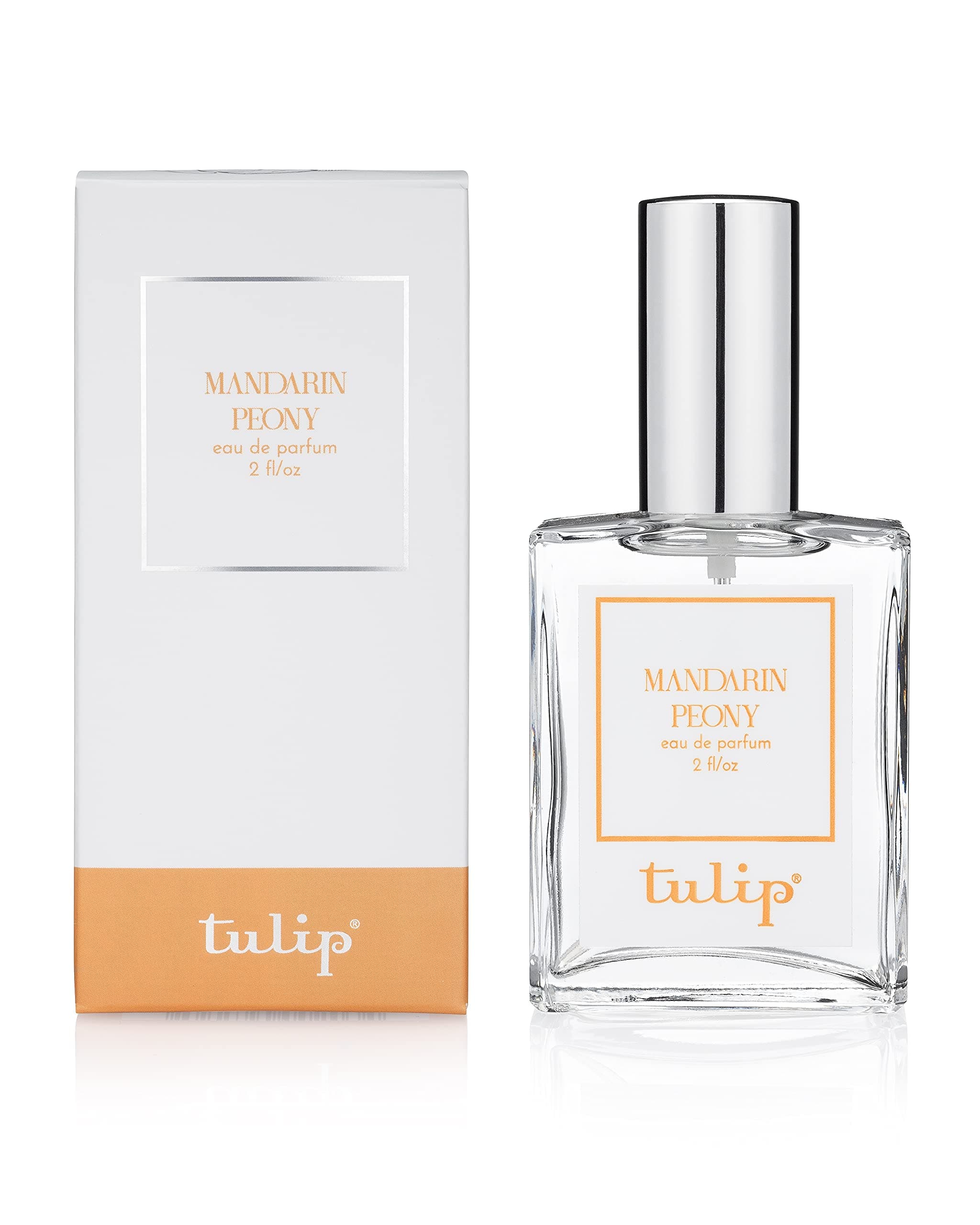 Tulip Mandarin Peony Eau de Parfum – Citrus & Floral Perfume for Women – Soft Peony, Juicy Mandarin, Rose & Amber – Clean, Vegan, Cozy Fragrance – 2 fl oz