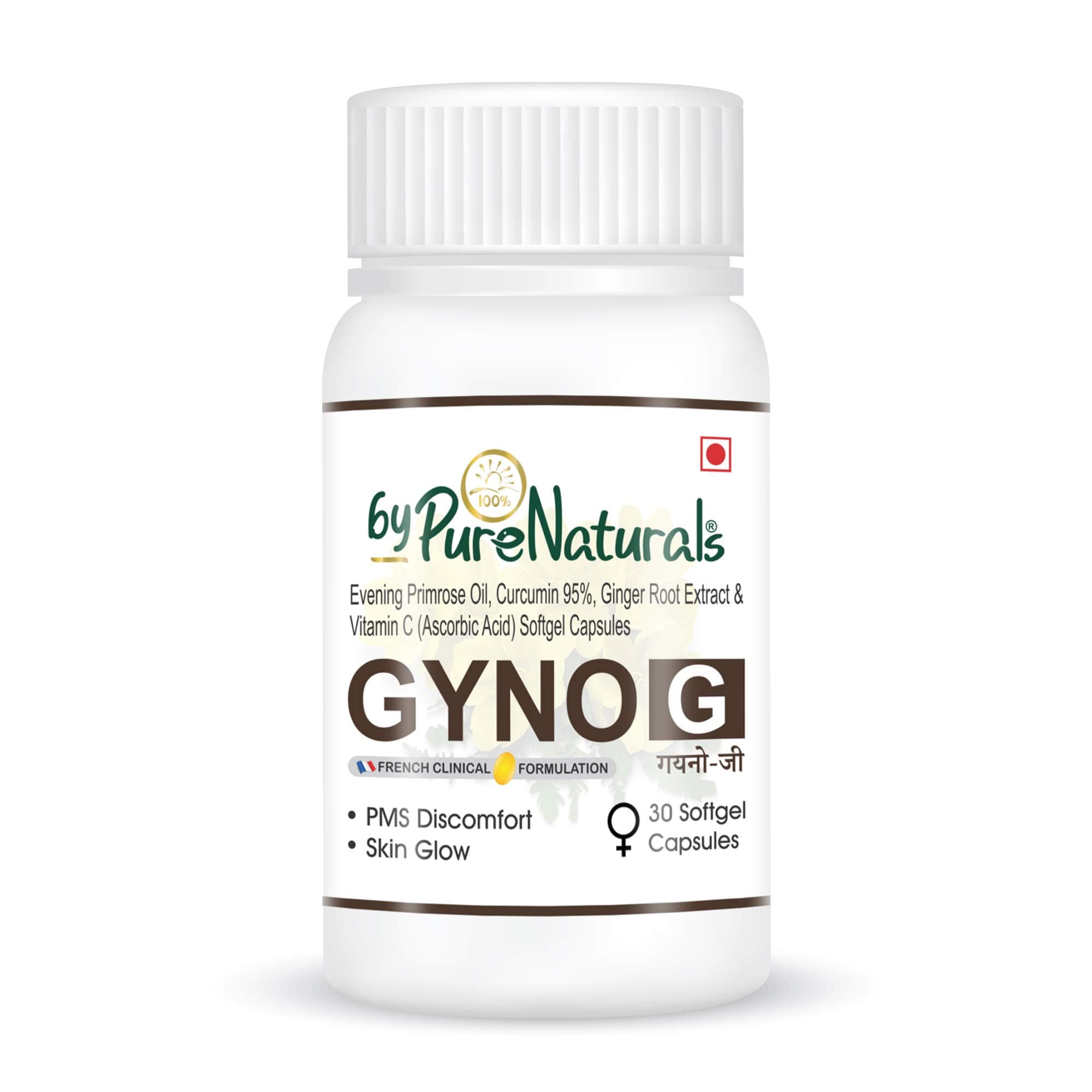 byPurenaturals Gyno-G With Evening Primrose Oil Kin Vitamin 500Mg 30 Softgel Capsules Jar