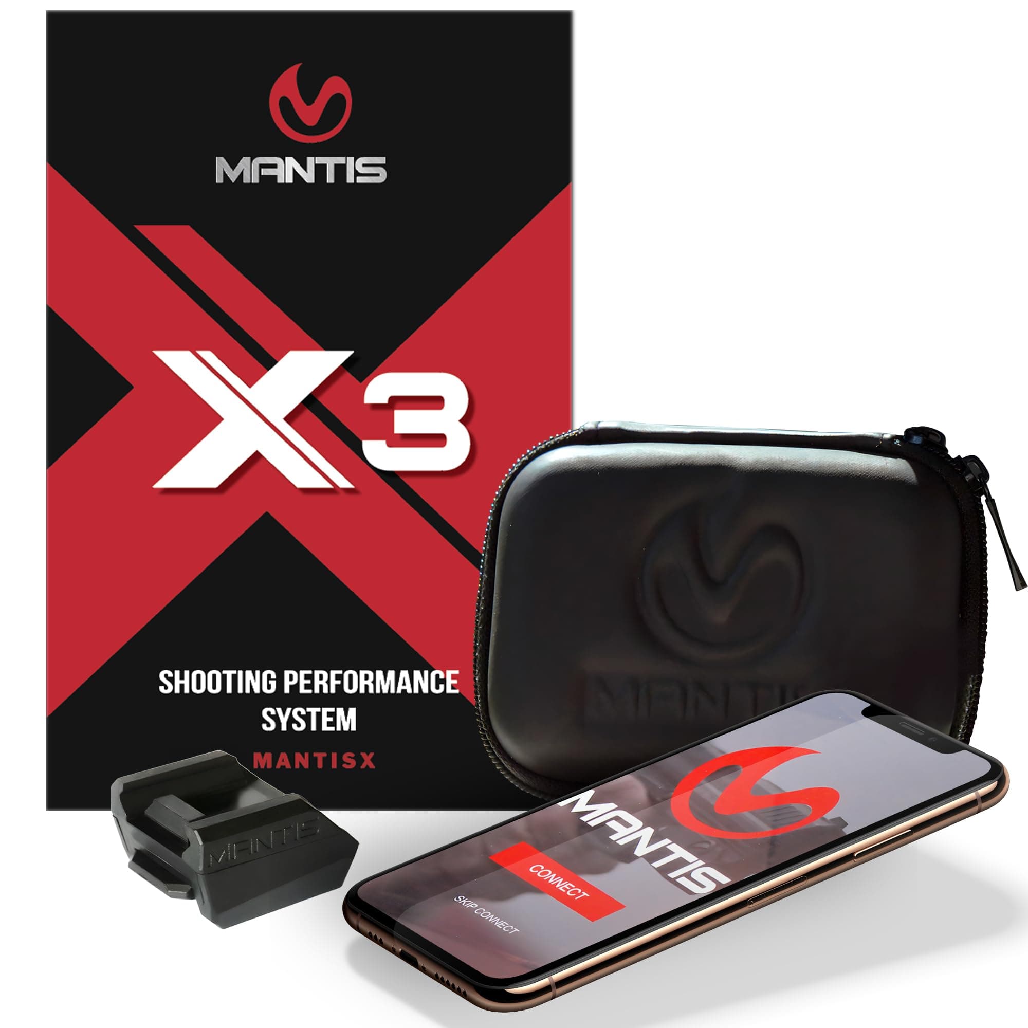Mantis X3 Shooting Performance System |Dry Fire Training System | Works with Any Pistol, Rifle, or Airsoft/CO2 | Score & Analyze Every Shot with Free App | Shooting Practice at Home