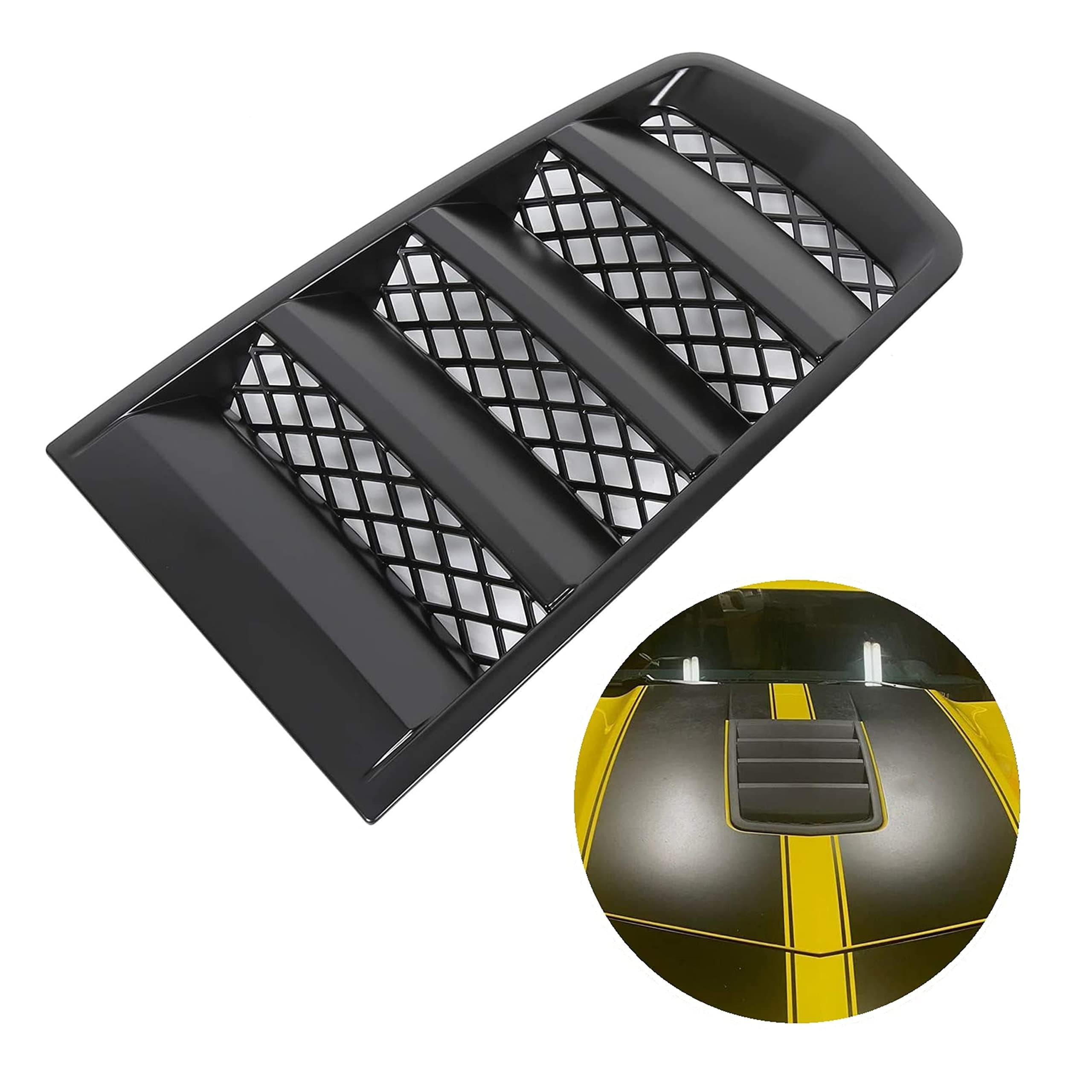 7BLACKSMITHS フードスクープベントグリル 2014-2015 シボレー カマロ 部品番号22828242用