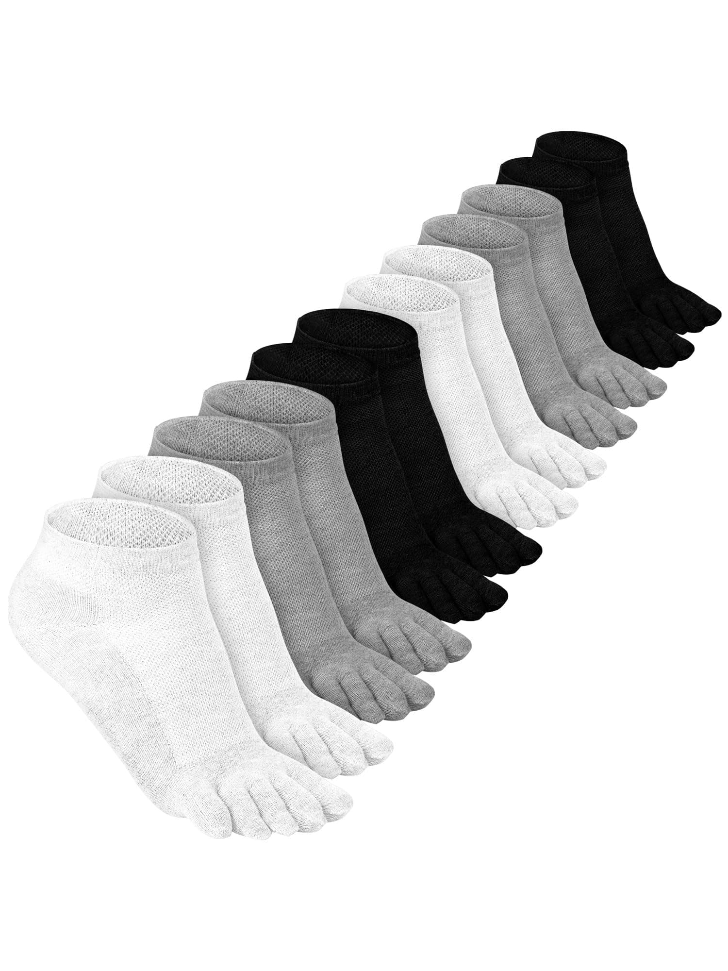 Bencailor 6 Paar Fünf Zehensocken Baumwollsocken für Damen Herren