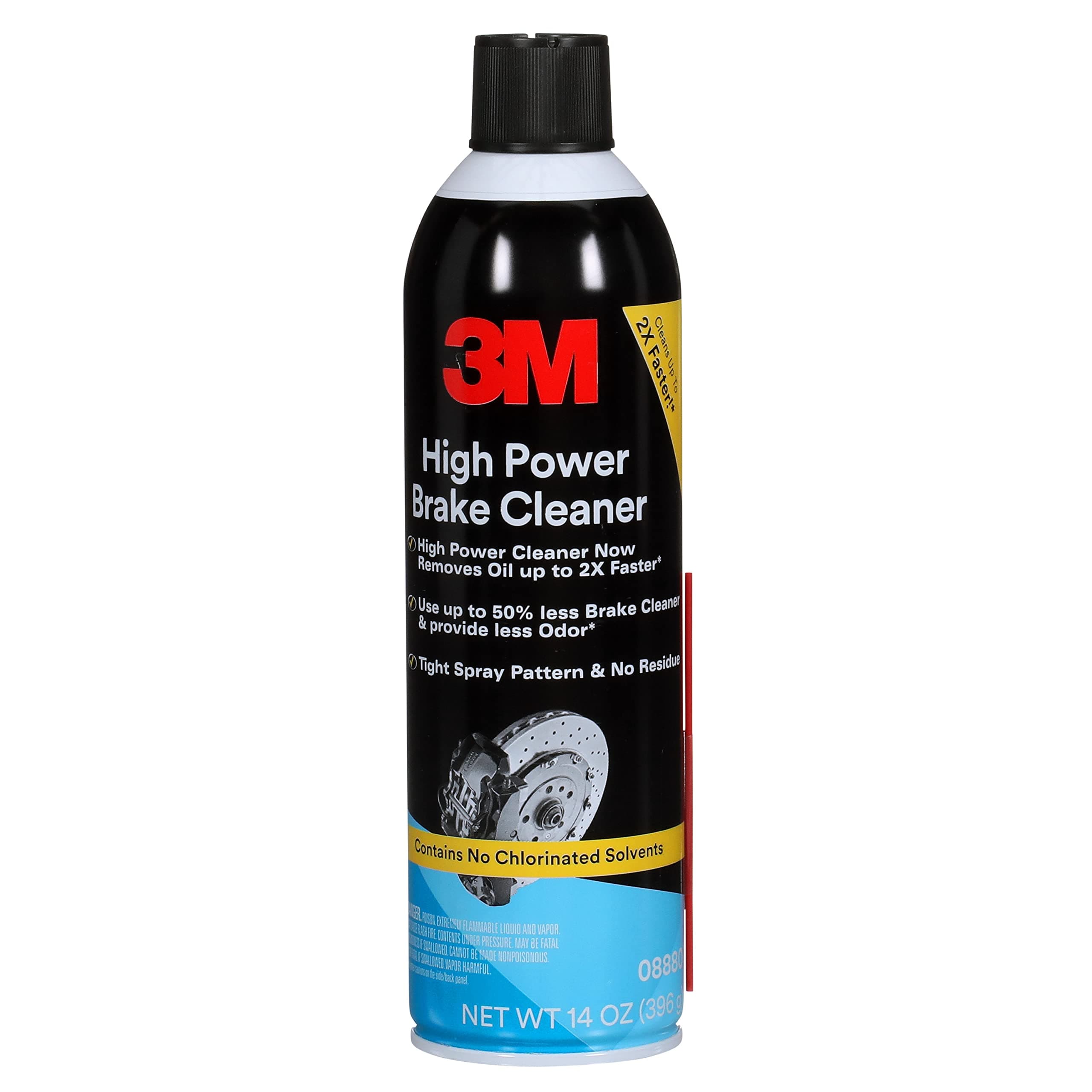 3M High Power Brake Cleaner, 08880, 14 Oz, Pack of 12 Cans