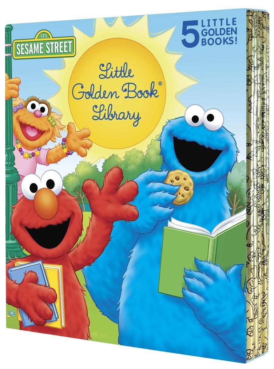 Sesame Street Little Golden Book Library 5-Book Boxed Set: My Name Is Elmo; Elmo Loves You; Elmo's Tricky Tongue Twisters; The Monster on the Bus; The Monster at the End of This Book Hardcover – Picture Book, September 12, 2017