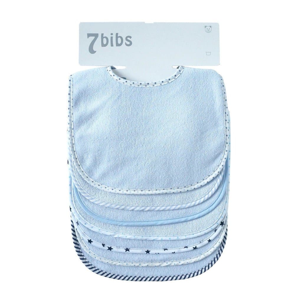 Baby's Double Layer of Cotton Soft Absorbent Drooling Bibs (7 Pieces)