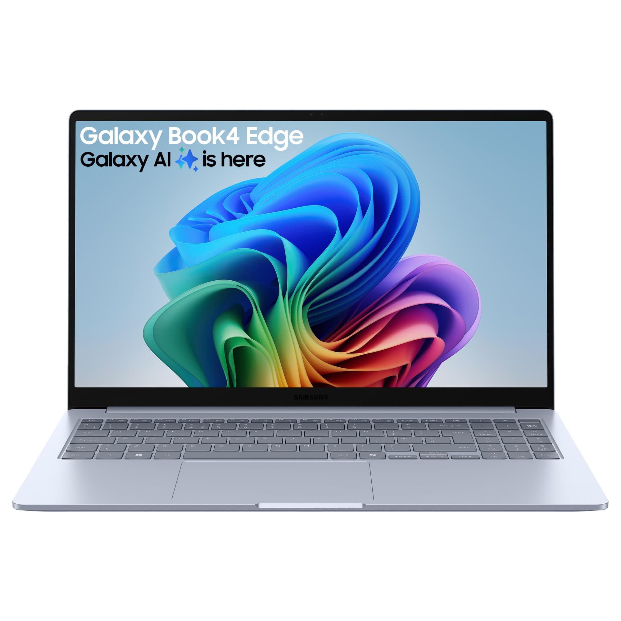 Galaxy Book4 Edge, Snapdragon X Plus Processor, Built in Copilot Key, 16GB RAM, 512GB Storage, Sapphire Blue
