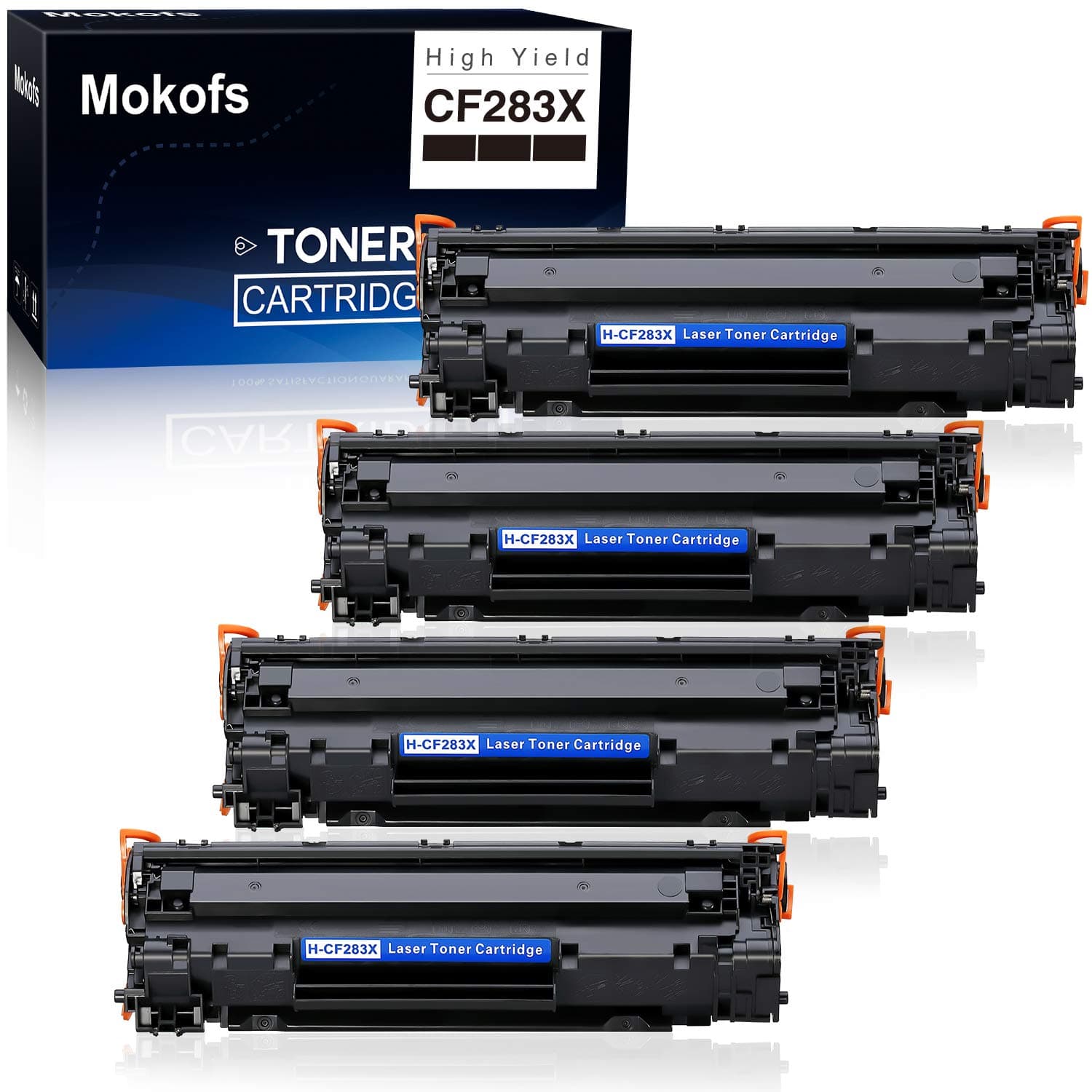 83X H-CF283X Toner Compatible for HP 83A CF283A Toner Cartridge, High Yield, use with HP Laserjet Pro MFP M125fn M125fw M127fn M127fw M201n M201dw M225dn M225dw M225rdn Printer (Black, 4 Pack)