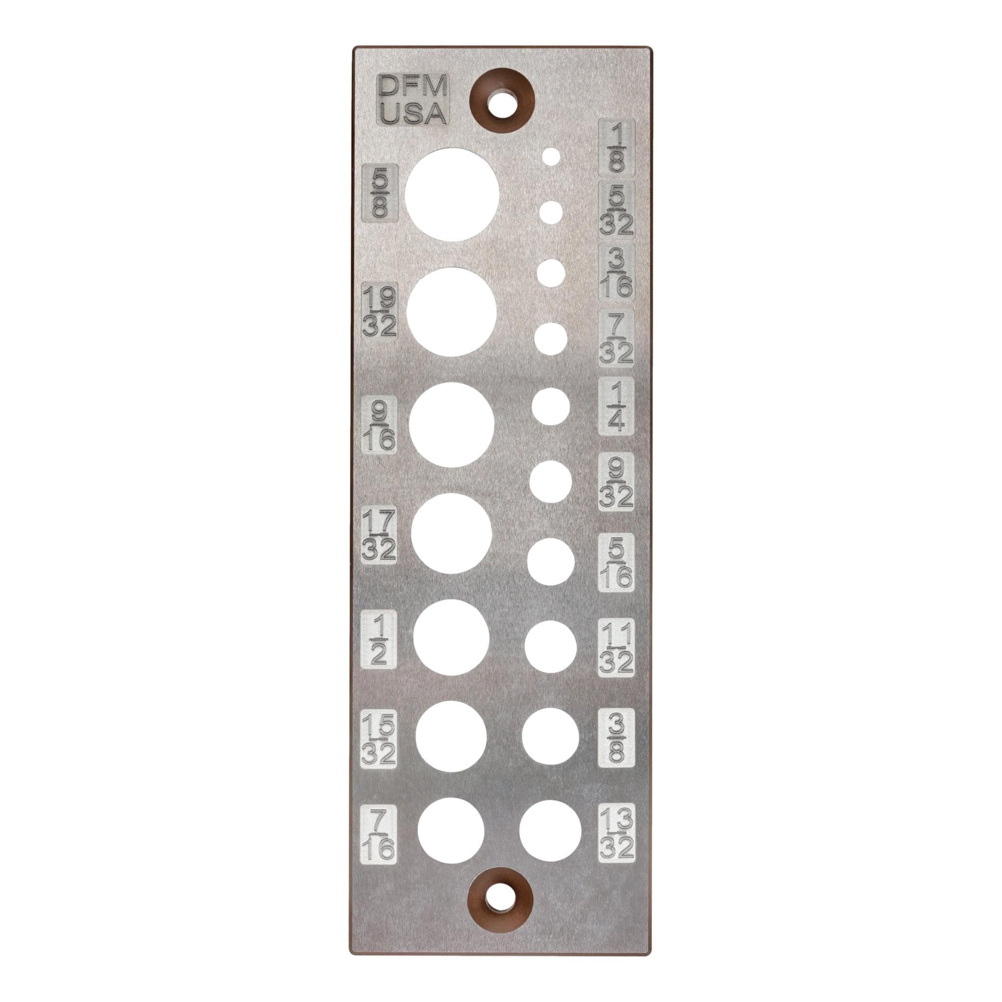 Doweling Tool - Premium Dowel Maker Tool, Versatile Dowel Plate, High-Grade A2 Steel for Woodworking, Made in USA - English 17 Holes, Multi-Size