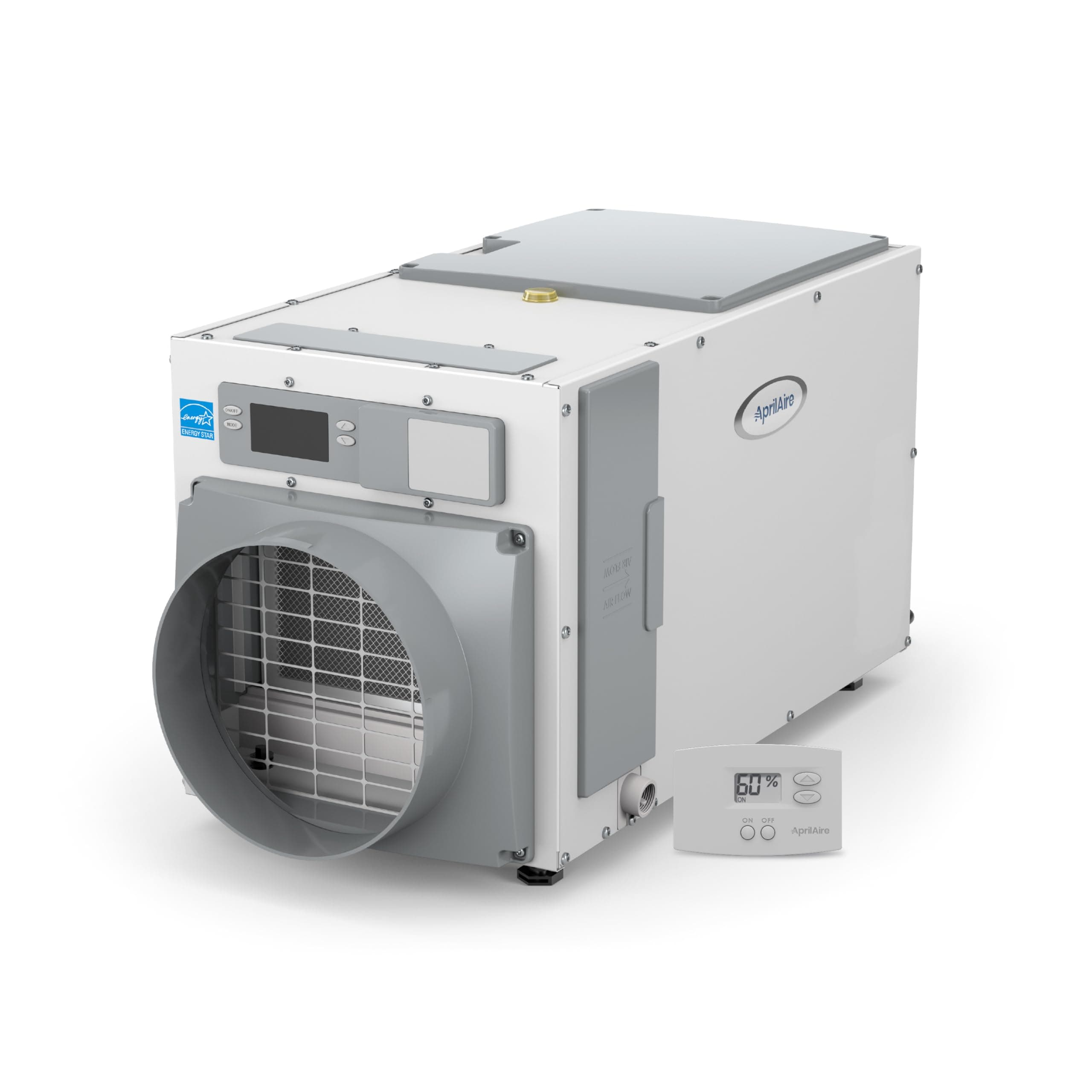 E080 Pro 80-Pint Whole-House Dehumidifier + Model 76 Wall Mount Control, Ideal for Basements, Crawlspaces, or Whole Houses up to 4,400 sq. ft.