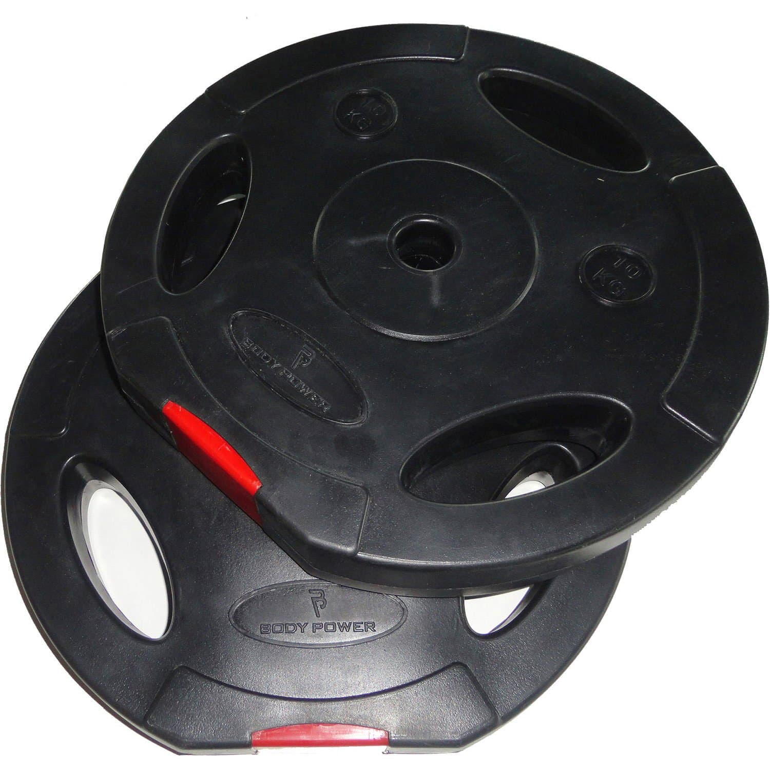 BODYPOWER 10Kg Tri Grip Vinyl Standard Weight Plates (x2)