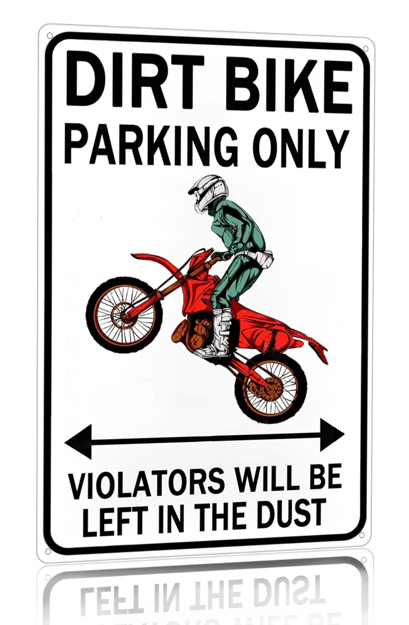 Dirt Bike Accessories Boys Motorcross Gifts Funny Dirty Bike Parking Only Vintage Tin Sign for Man Cave Boy's Room Garage Wall Decor 8x12 Inch (3064)