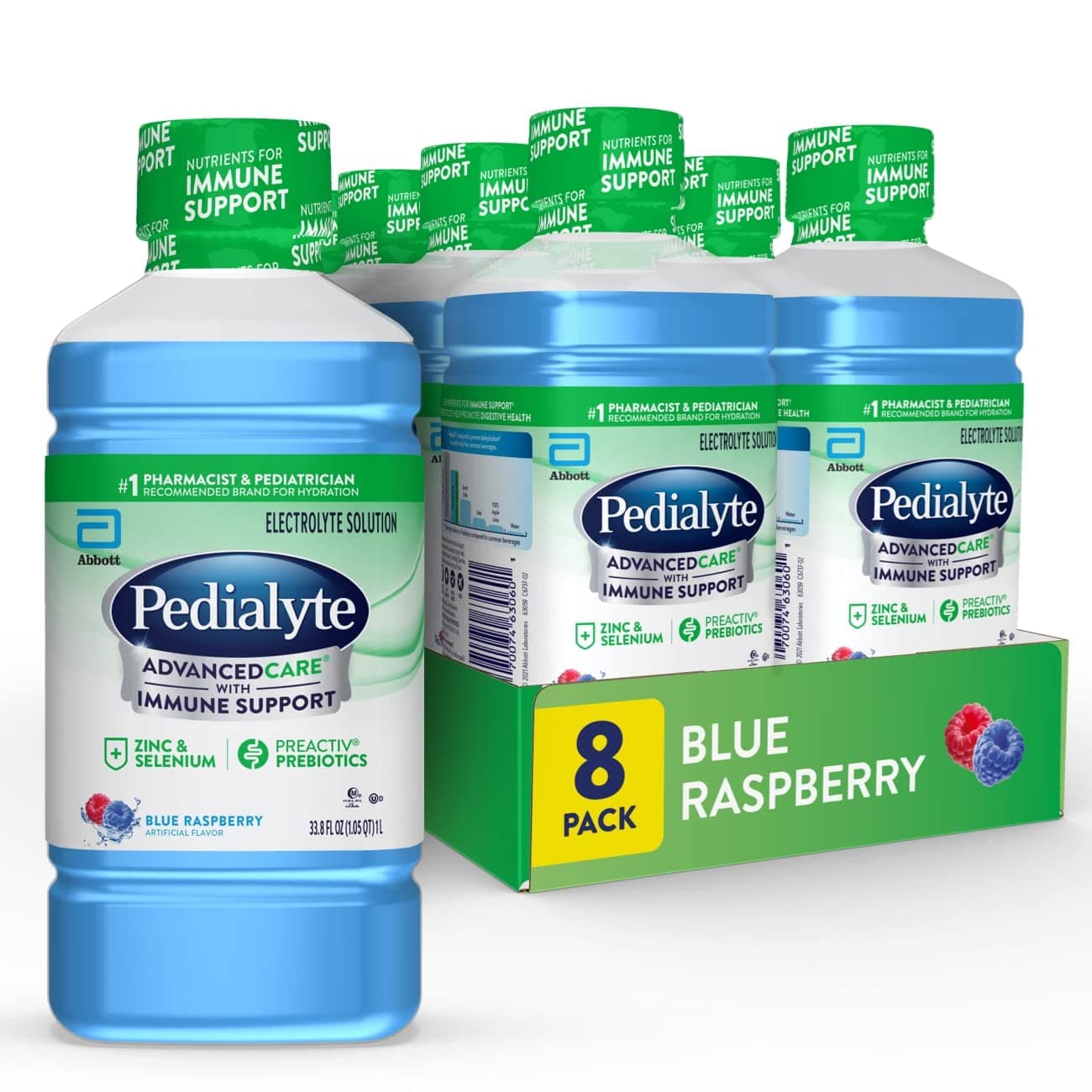 Pedialyte AdvancedCare Liters, Pack of 8