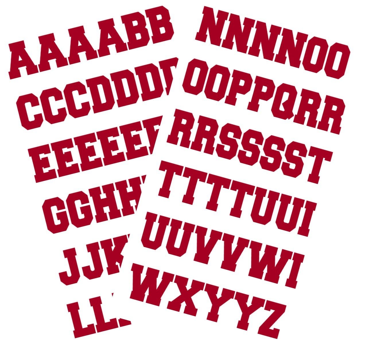 Sports Helmet Letters 1" by Chalkallaboutit® Baseball, Hockey, Football and Lacrosse (Maroon)